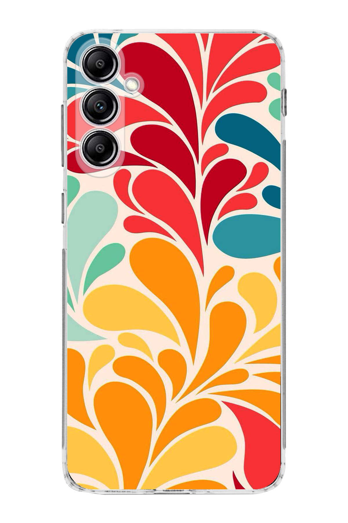 Samsung Galaxy A14 ile Uyumlu Retro Color 5 Kamera Korumalı Şeffaf Kılıf