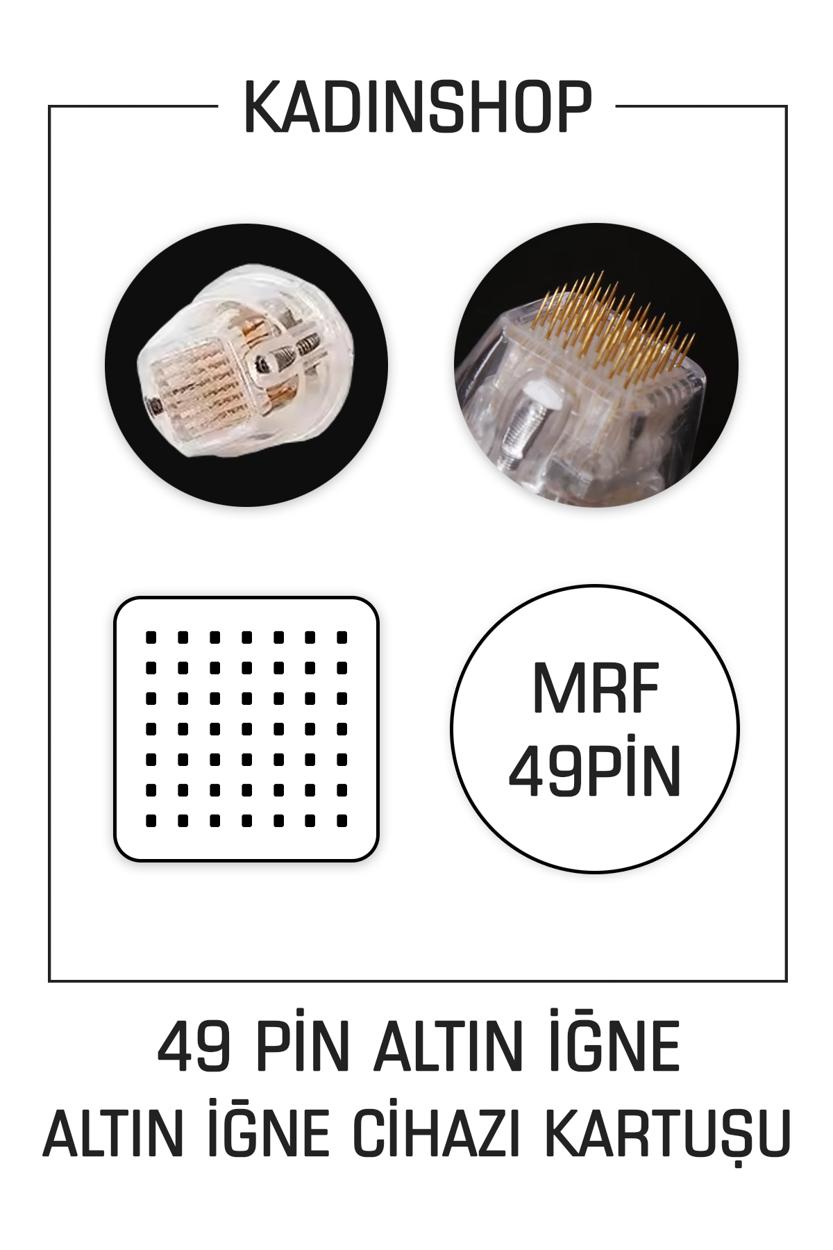 Kadınshop Mrf 49 Pin Altın İğne Cihazı Kartuşu 49'lu Yedek Kartuş