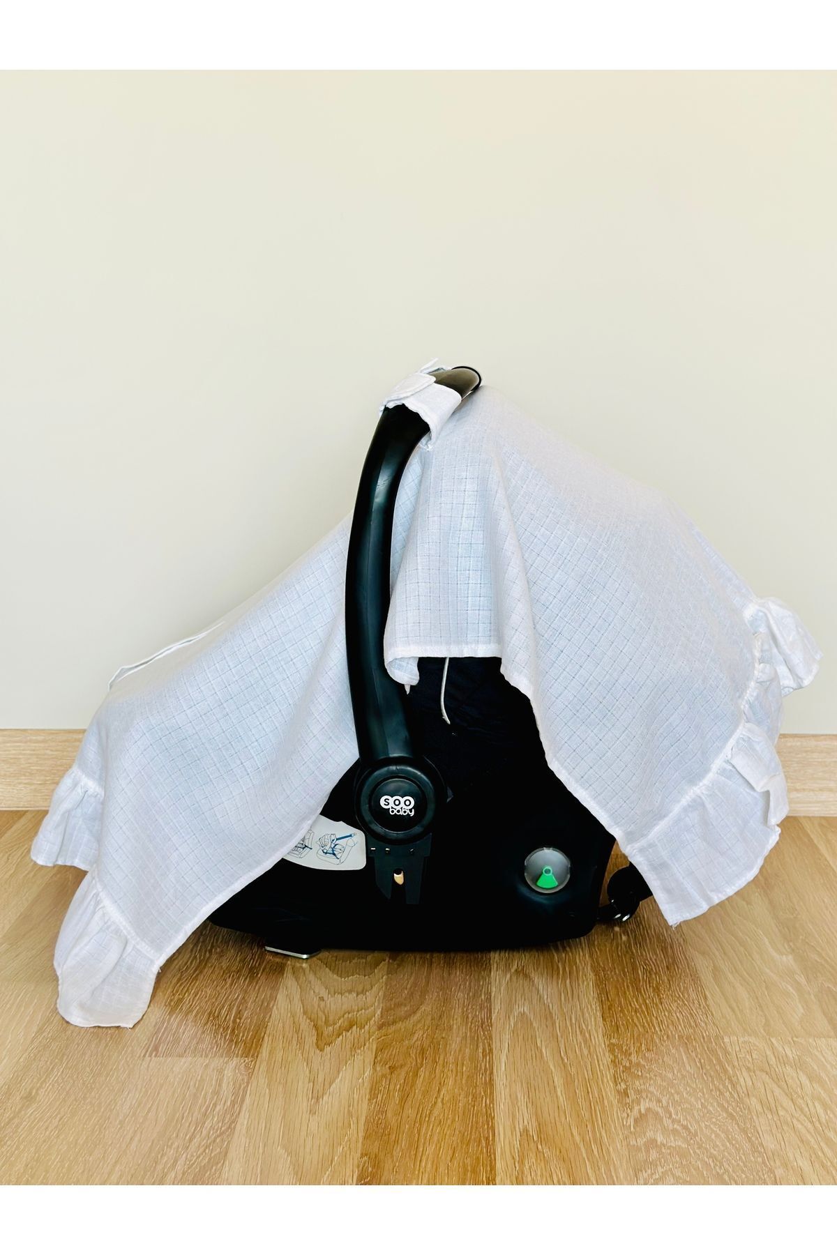 JUNİPERUS İsime Özel Fırfırlı Müslin Puset Ana Kucağı Örtüsü fotoğrafı 4 (önizleme)