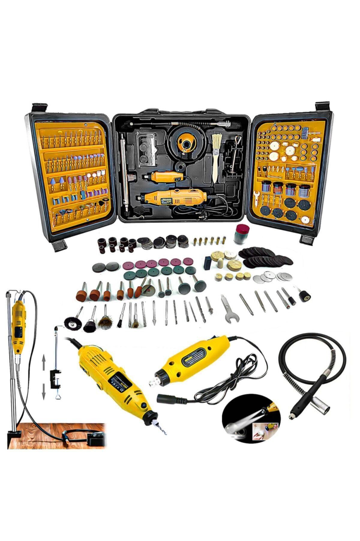 stilmax Alman Style 405 Parça Devir Ayarlı Gravür Oyma Makinesi Dremel Taşlama Zımpara Seti 450w