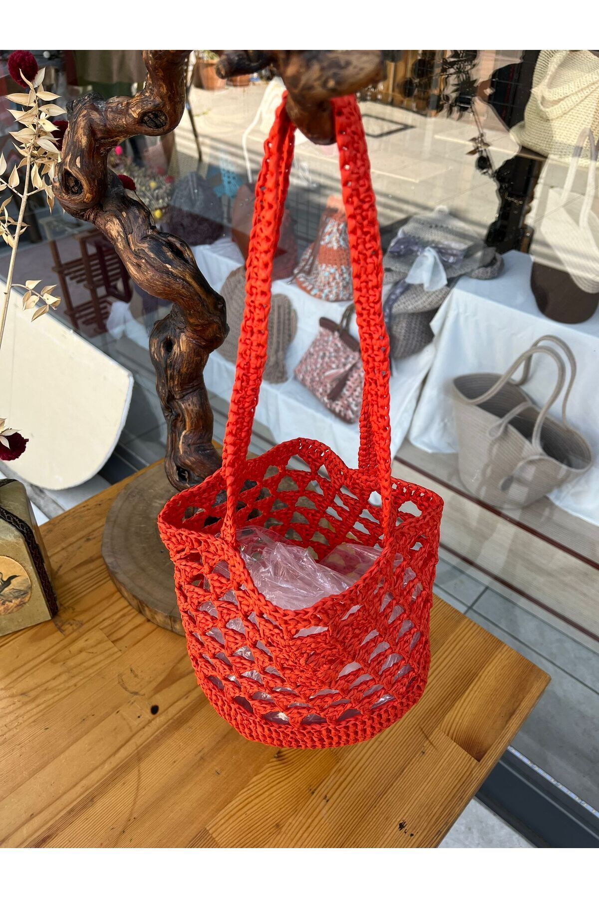Derin Sanat-Straw Handbag - Small Size 2