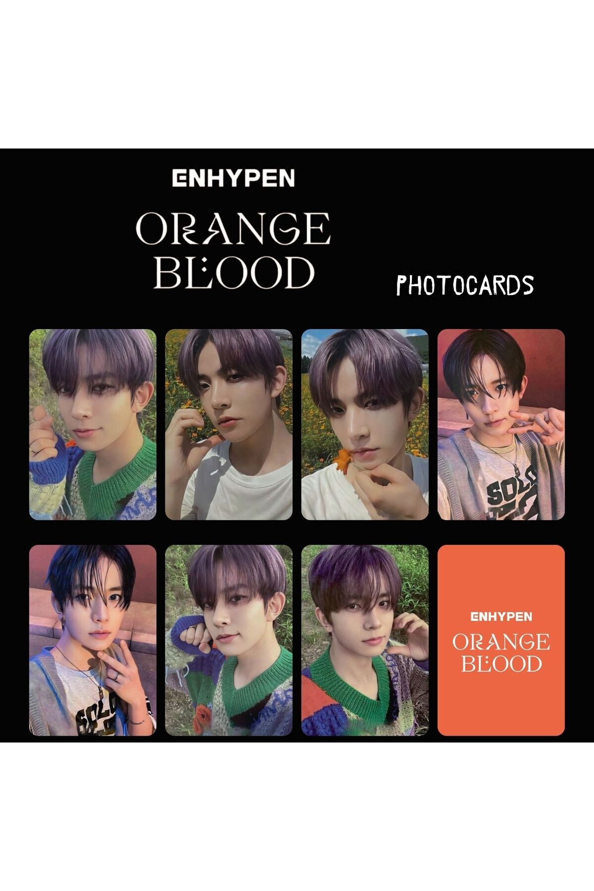Kpop Dünyasi ENHYPEN HEESEUNG '' Orange Blood '' Photocards Set