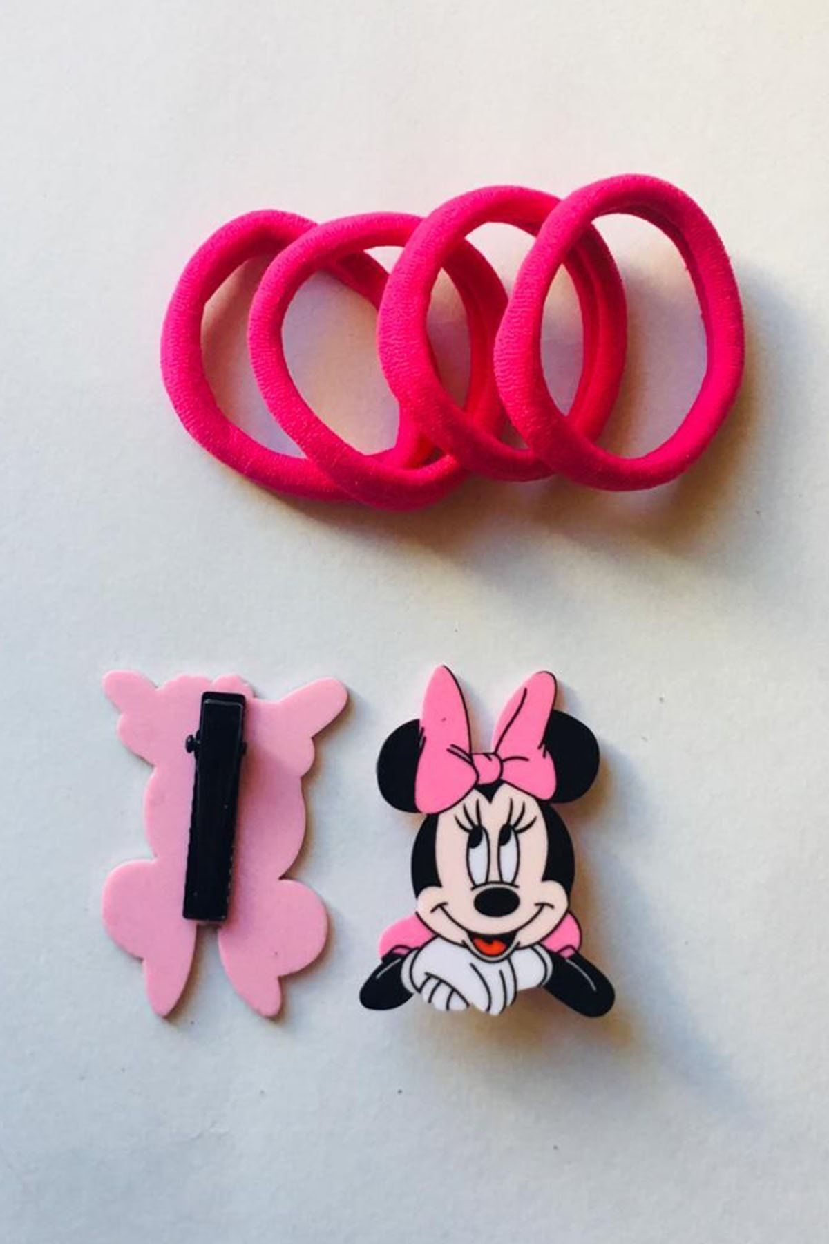 T-Light-Dark Pink Rubber and Side Buckle with Mickey Mouse Figure 3
