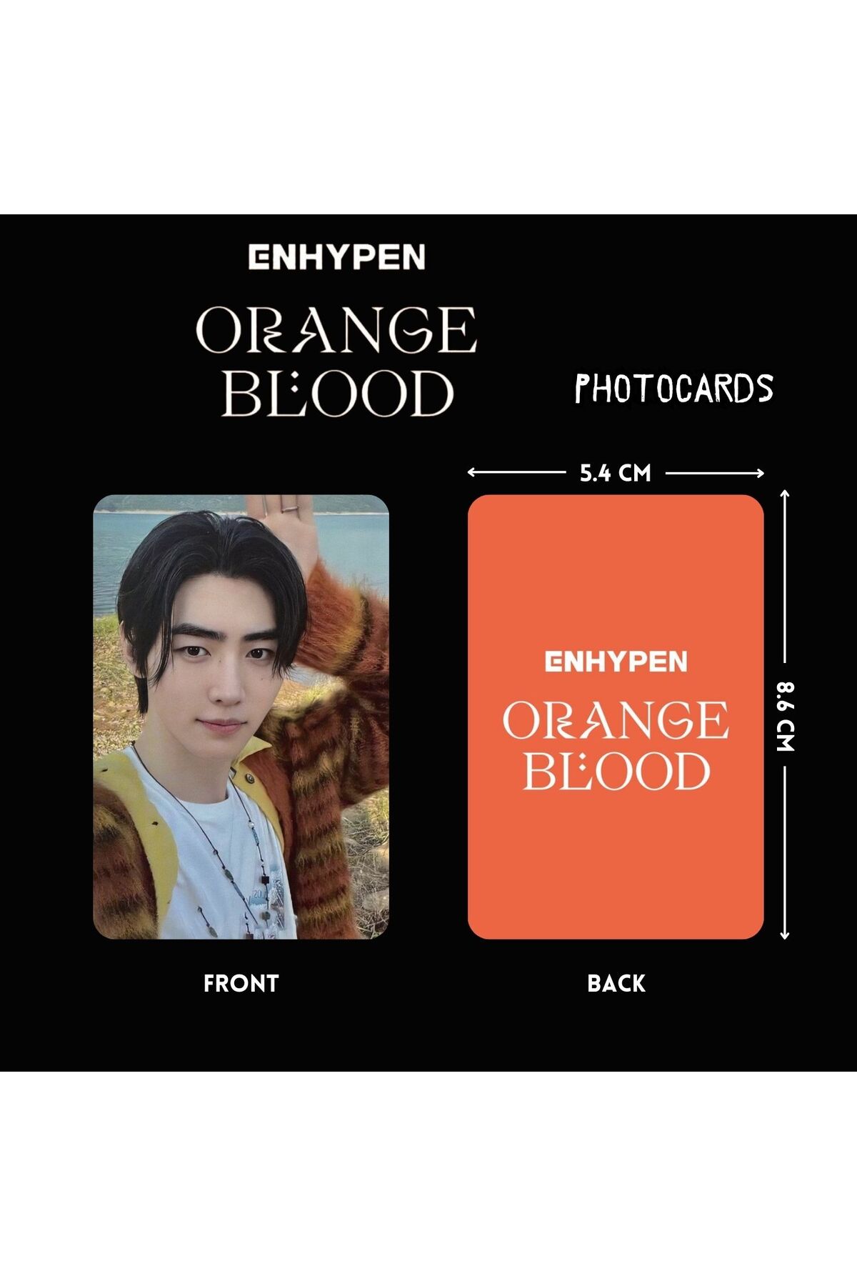 Kpop Dünyasi ENHYPEN SUNGHOON '' Orange Blood '' Photocards Set
