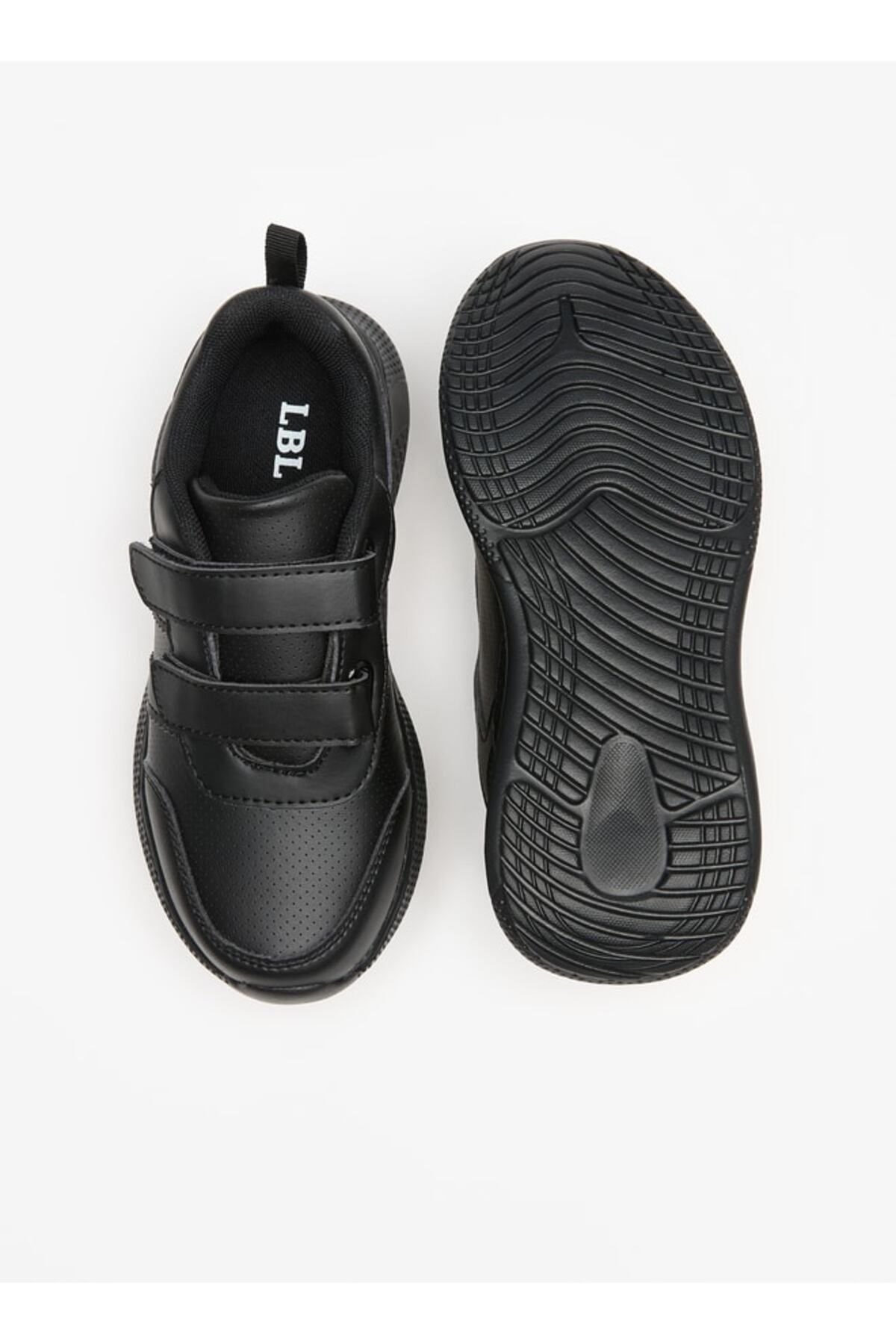 LBL by Shoexpress-Solid School Shoes with Hook and Loop Closure 4