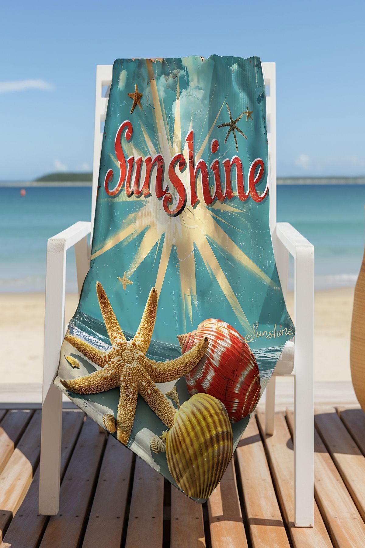 Else Dekor-Patterned Light and Fast Drying Water Absorbent Microfiber Beach Towel 75x150 cm DSN14 1