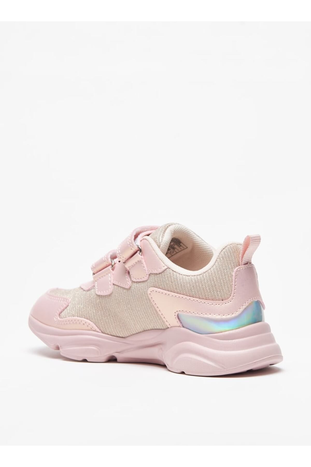 Flora Bella by Shoexpress-Glitter Detail Sneakers with Hook and Loop Closure 2
