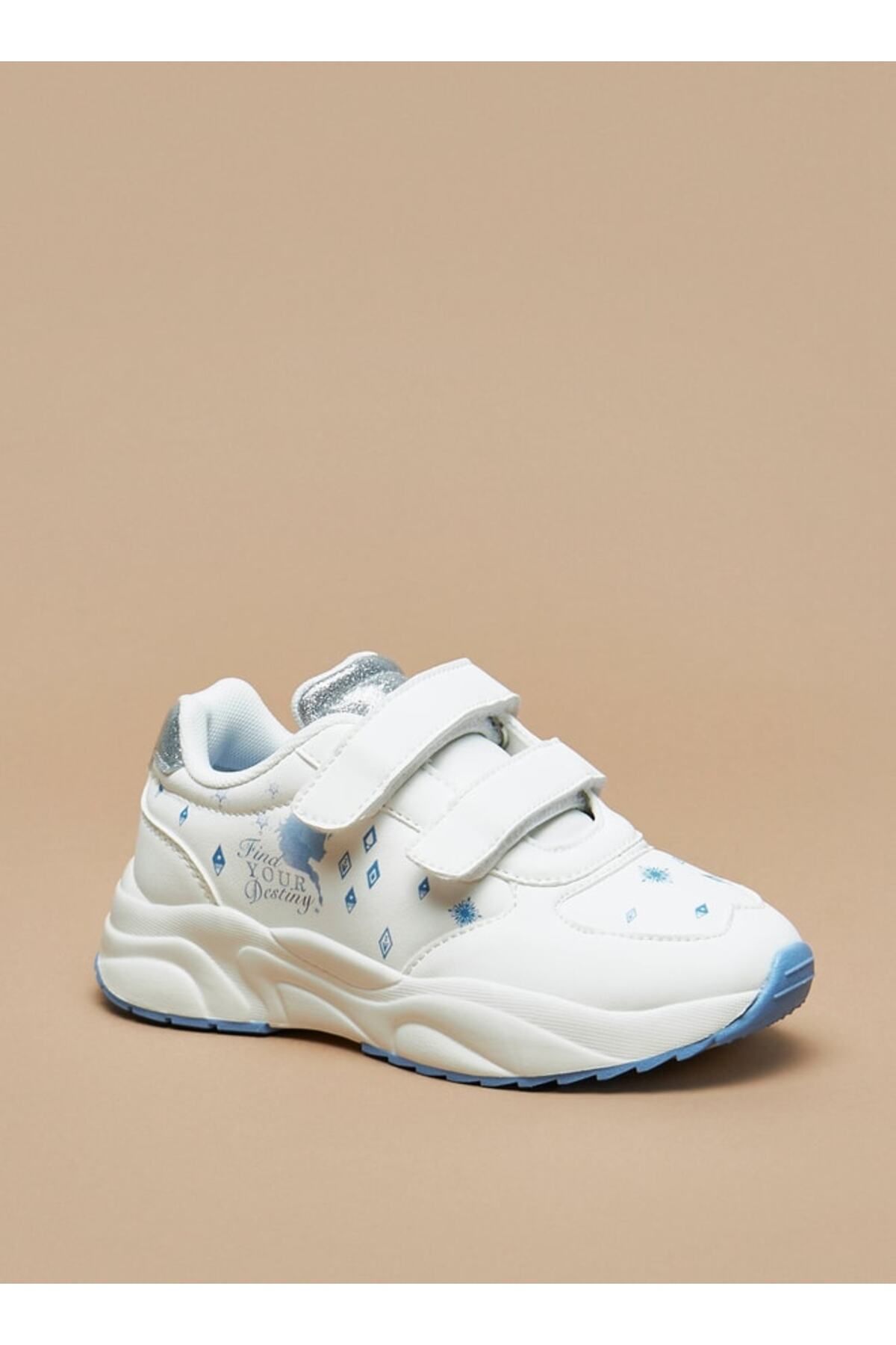 Disney-Frozen Print Sneakers with Hook and Loop Closure 1