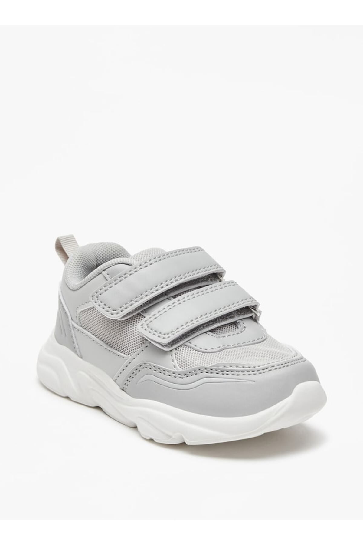 LBL by Shoexpress-Mesh Textured Sneakers with Hook and Loop Closure 1