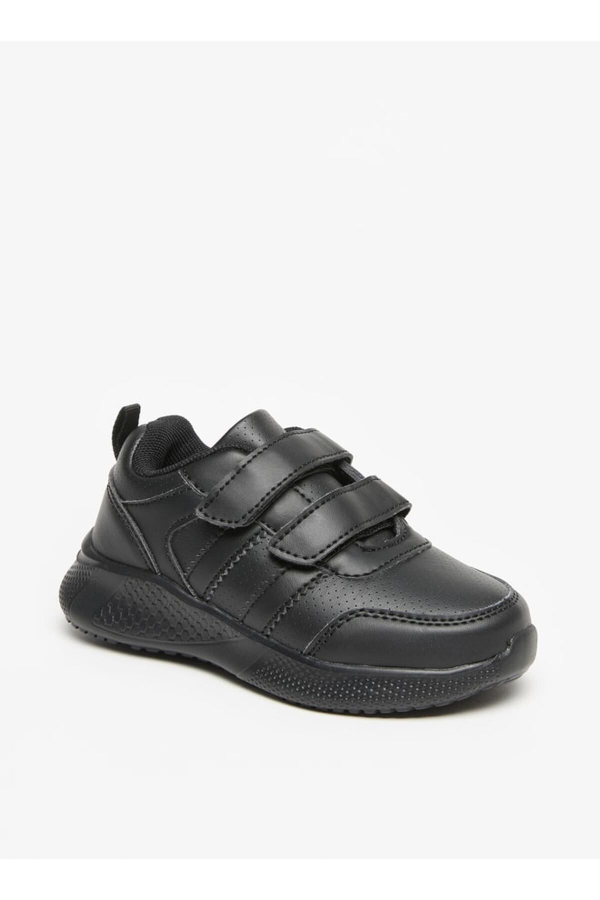 LBL by Shoexpress-Solid School Shoes with Hook and Loop Closure 1