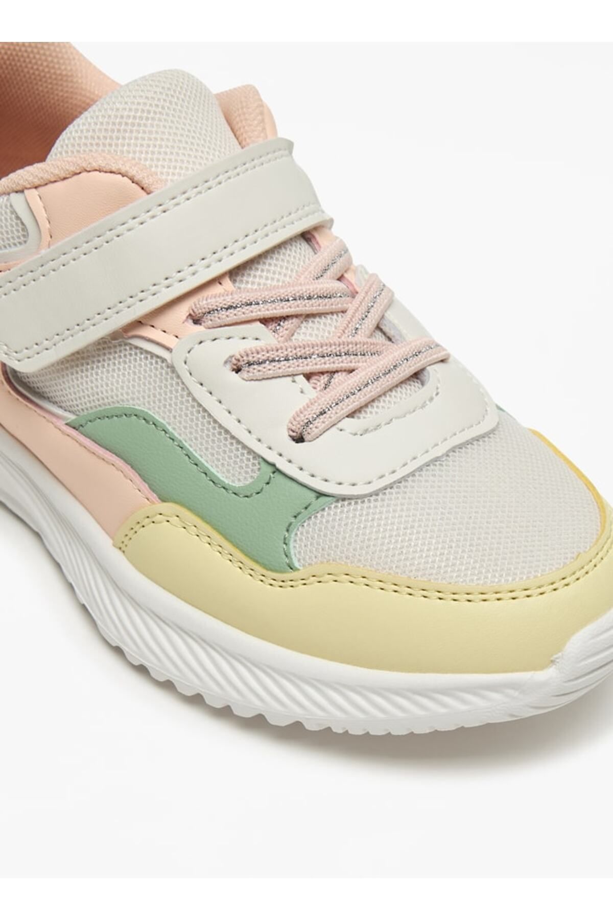 Flora Bella by Shoexpress-Colourblock Sneakers with Hook and Loop Closure 5