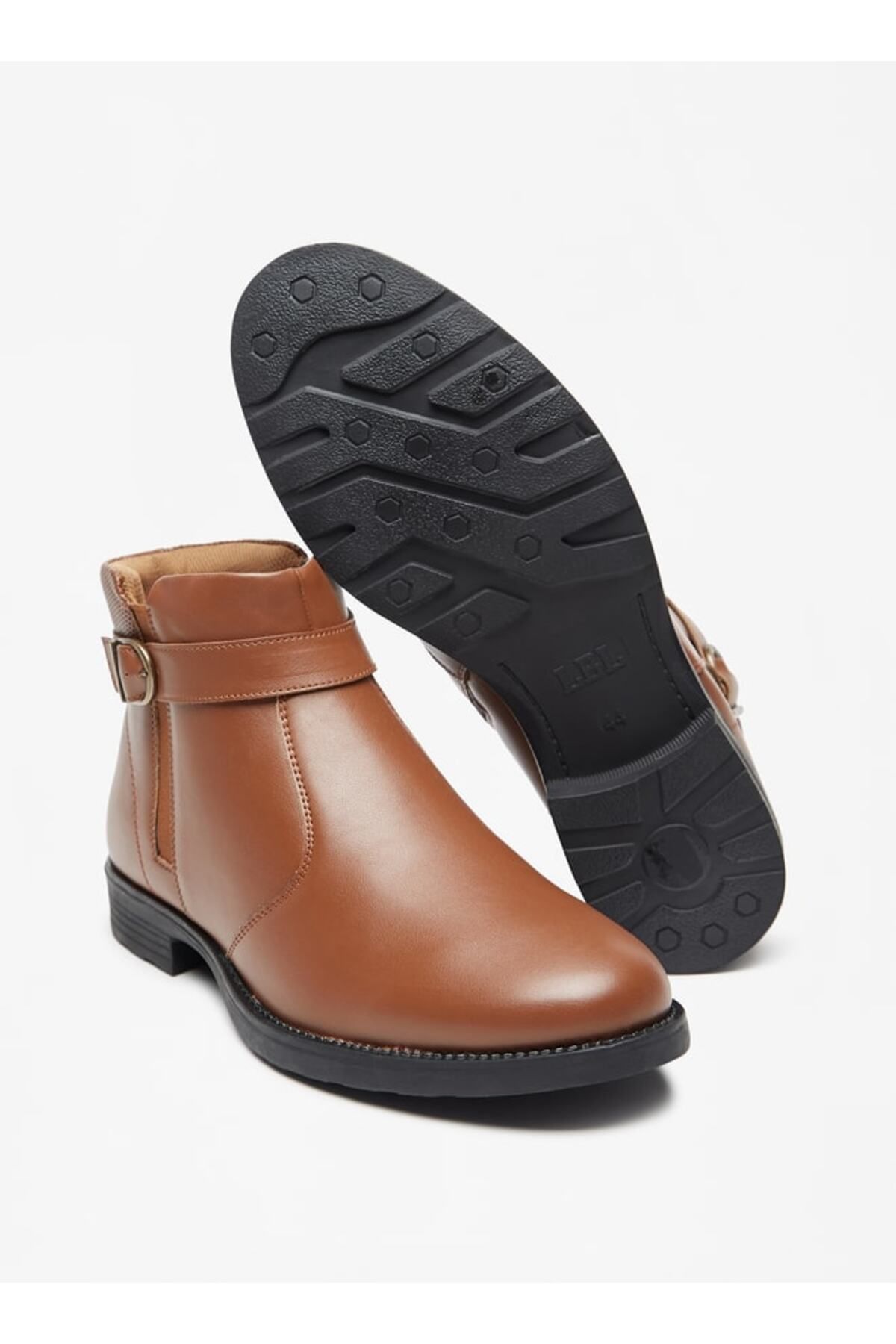LBL by Shoexpress-Solid Chukka Boots with Zip Closure 4