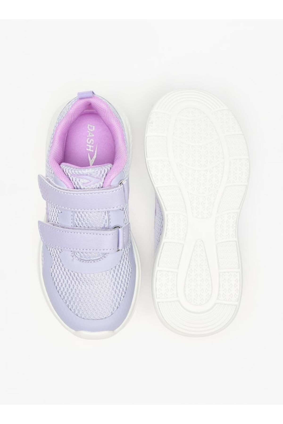 Dash-Mesh Textured Sports Shoes with Hook and Loop Closure 4