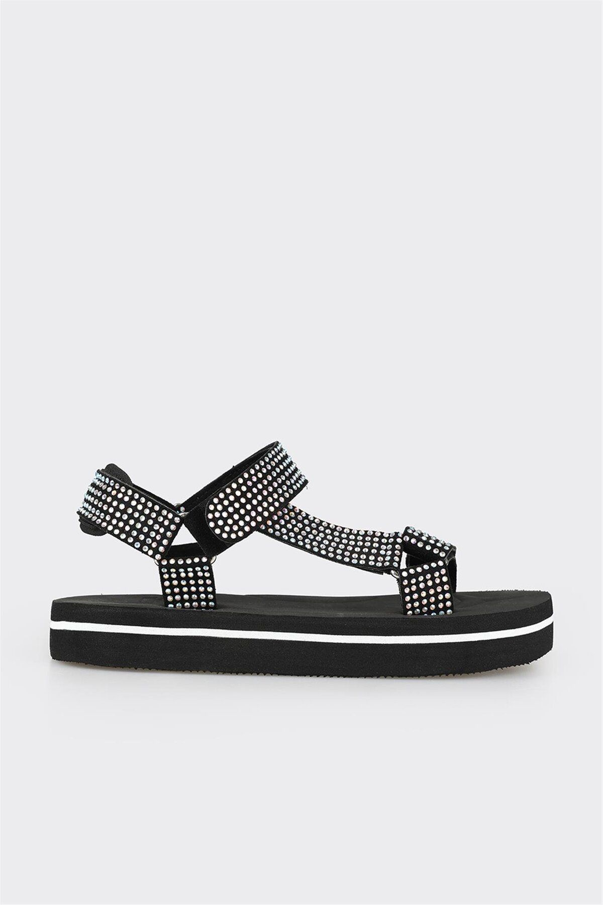 Elle Shoes Siyah Kadın Spor Sandalet
