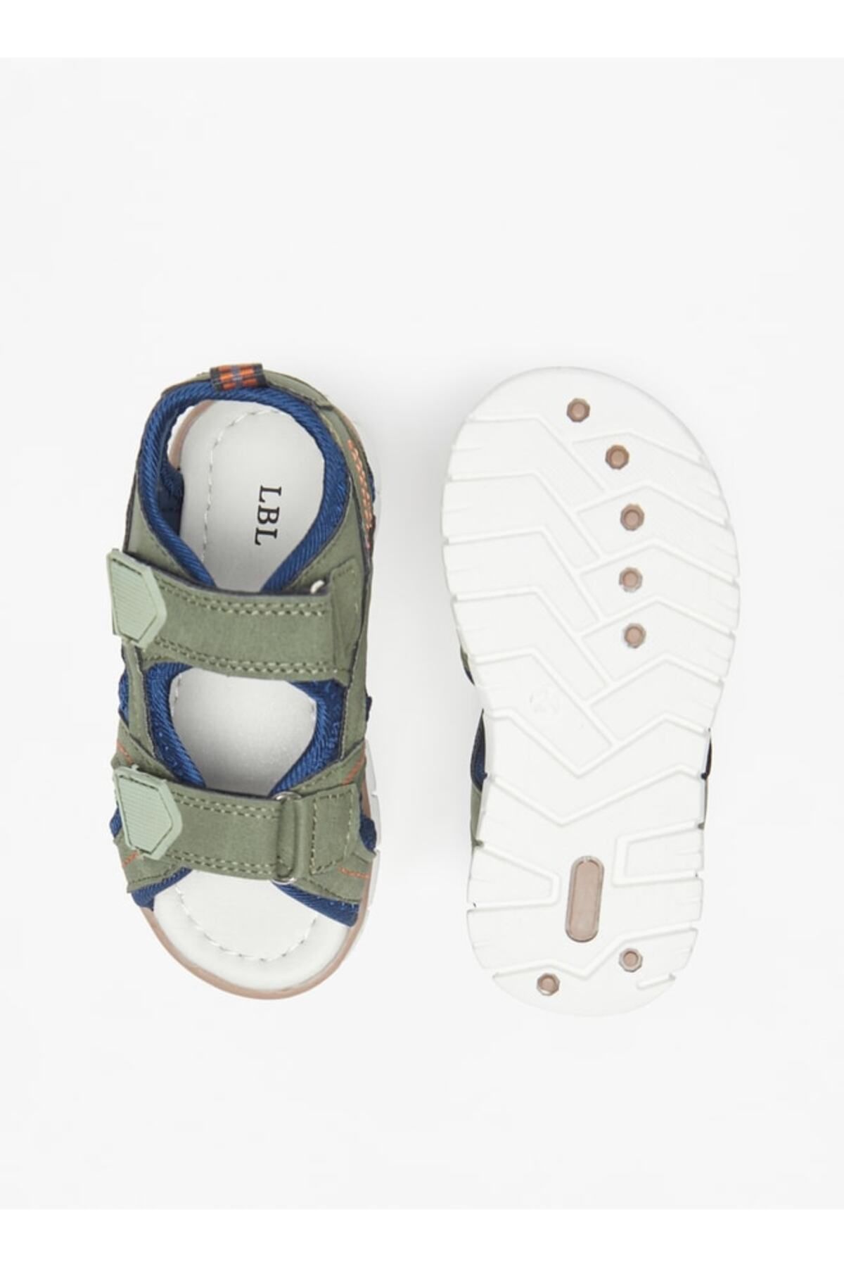 LBL by Shoexpress-Boys' Panelled Sandals with Hook and Loop Closure 4