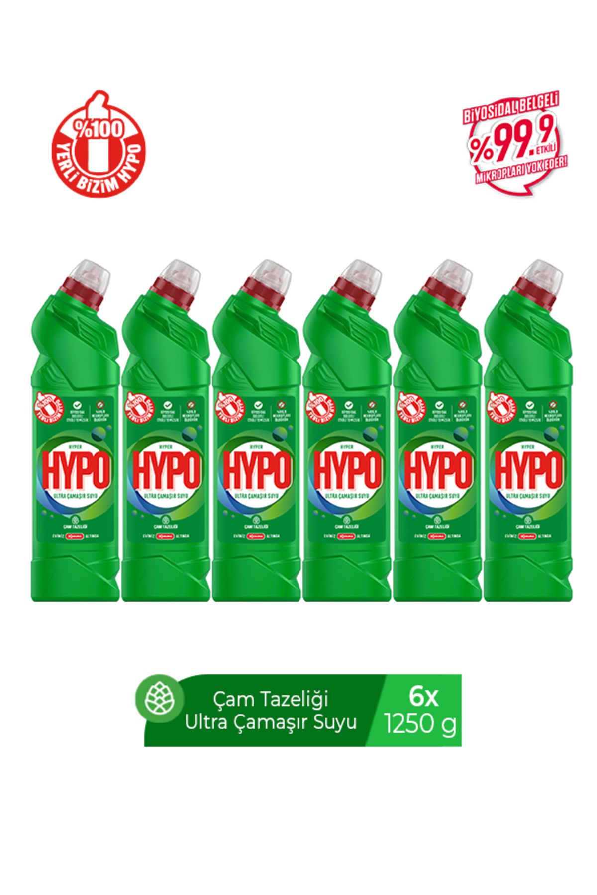 Hyper Hypo ULTRA KIVAMLI ÇAMAŞIR SUYU ÇAM 1250 GR X 6 ADET