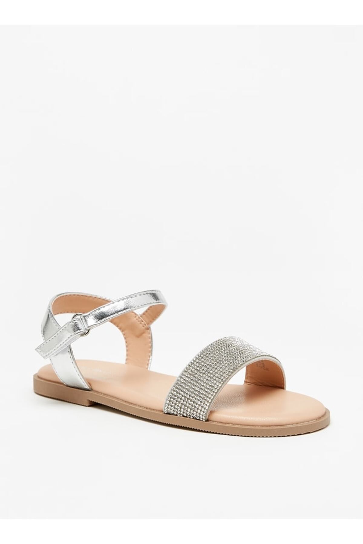 Flora Bella by Shoexpress-Embellished Sandals with Hook and Loop Closure 1