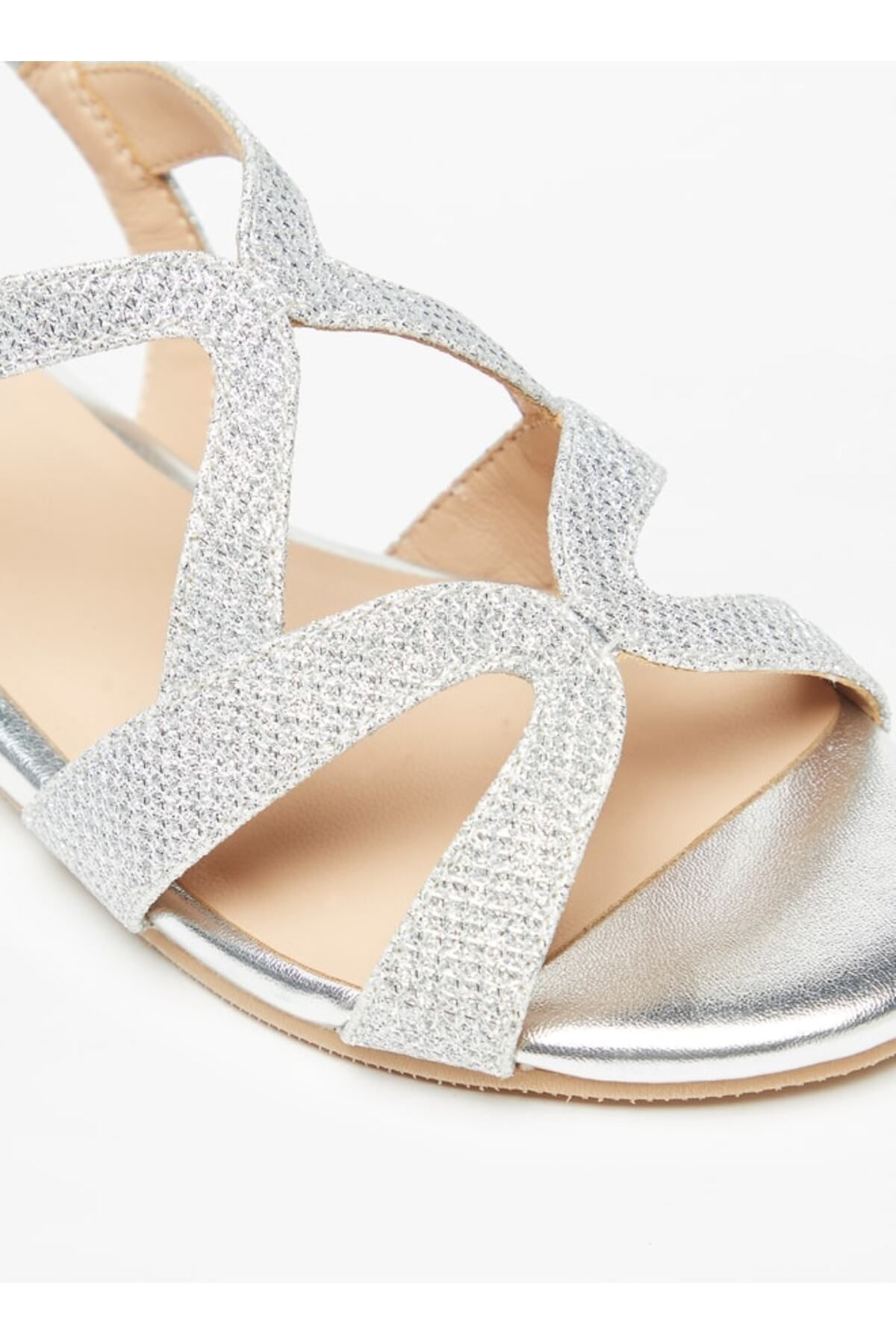 Celeste-Girls' Textured Flat Sandals with Hook and Loop Closure 5