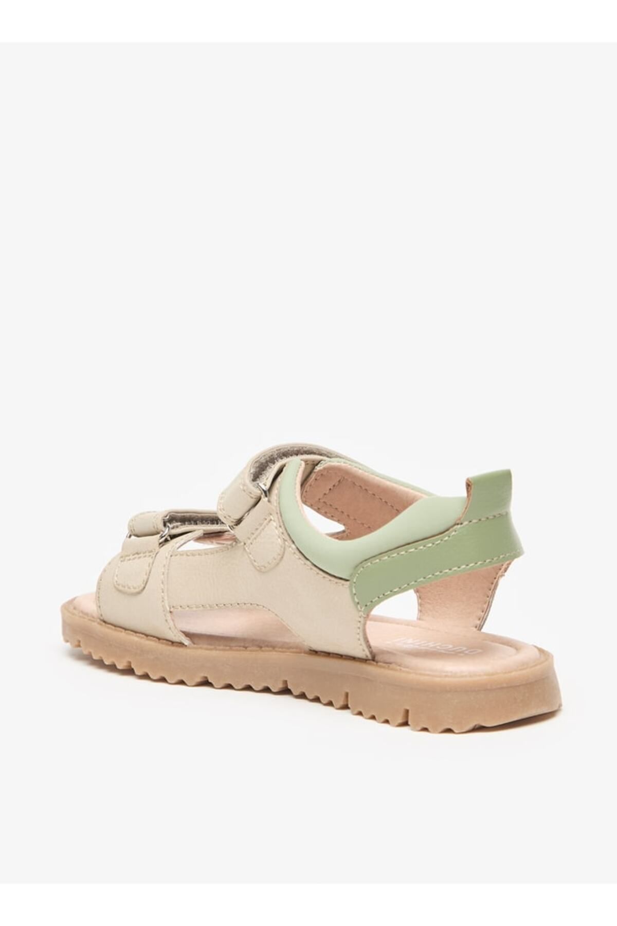 Mister Duchini-Panelled Sandals with Hook and Loop Closure 2