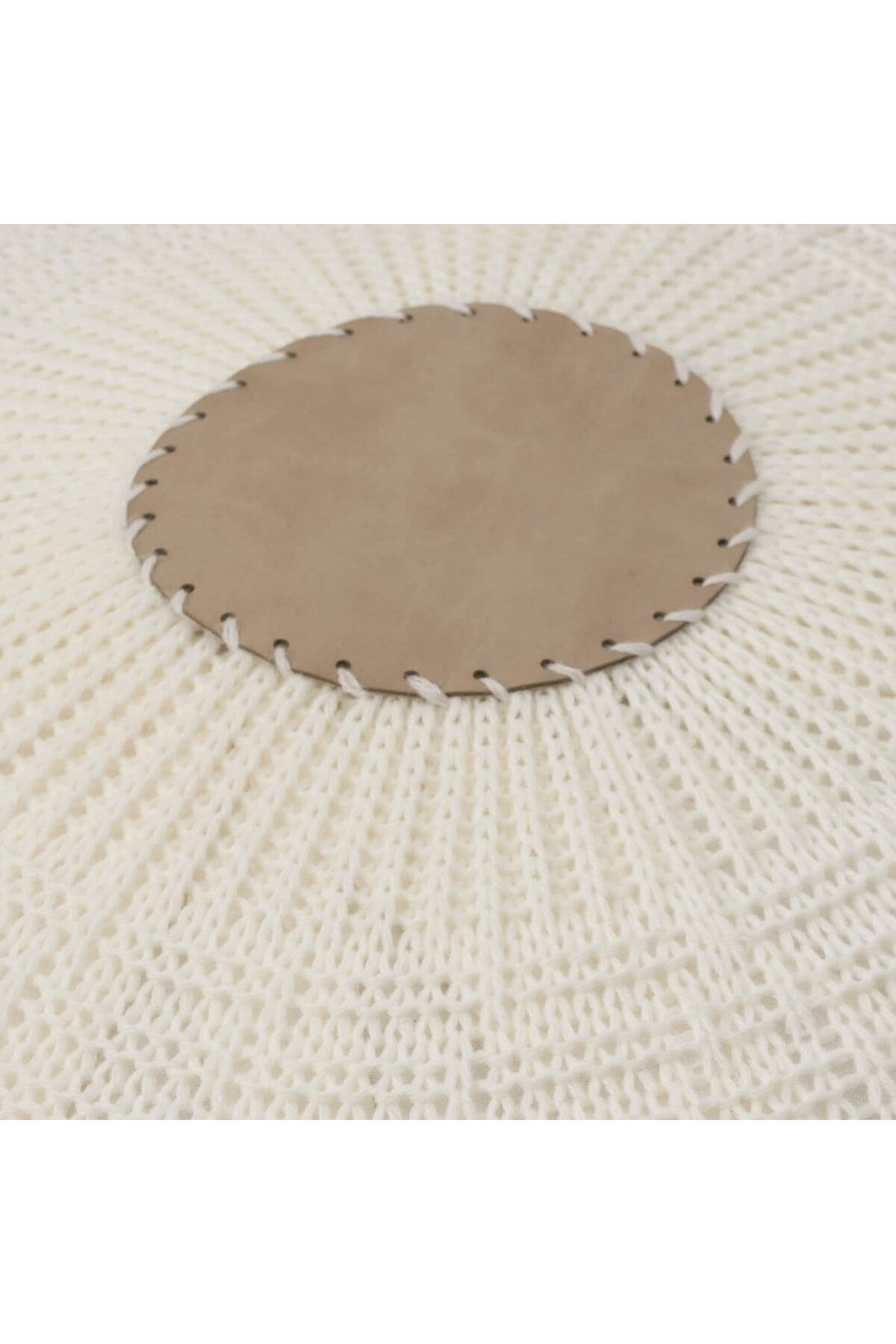 English Home-Pouf Hocker, Runder Pouf, Sitzhocker, Pouffe, Fußhocker, Strickpouf Hocker für Wohnzimmer 6