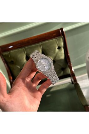 Medusa Jewelry Taşlı Saat Iced Aude Watch (TAŞLI PARLAK SAAT)