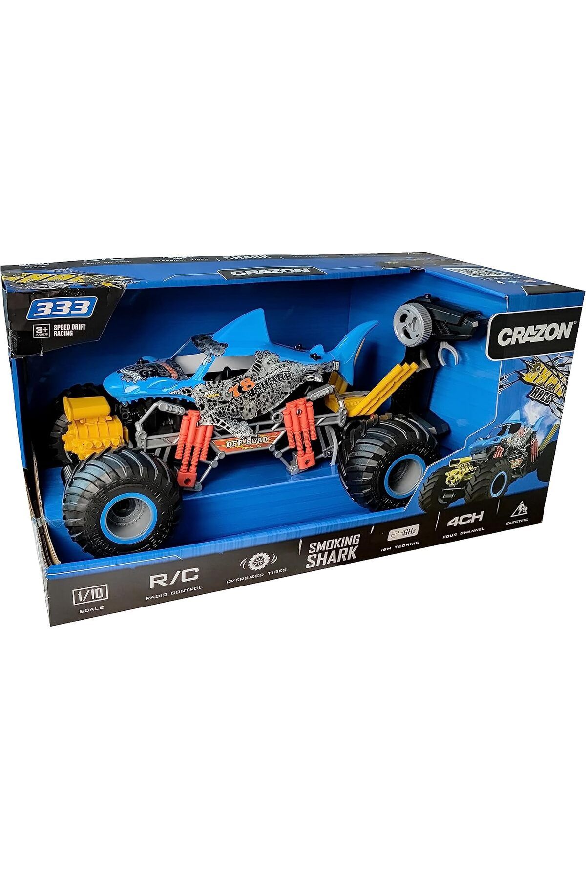 Crazon-2.4G 1:10 RC Shark with smoking function 5