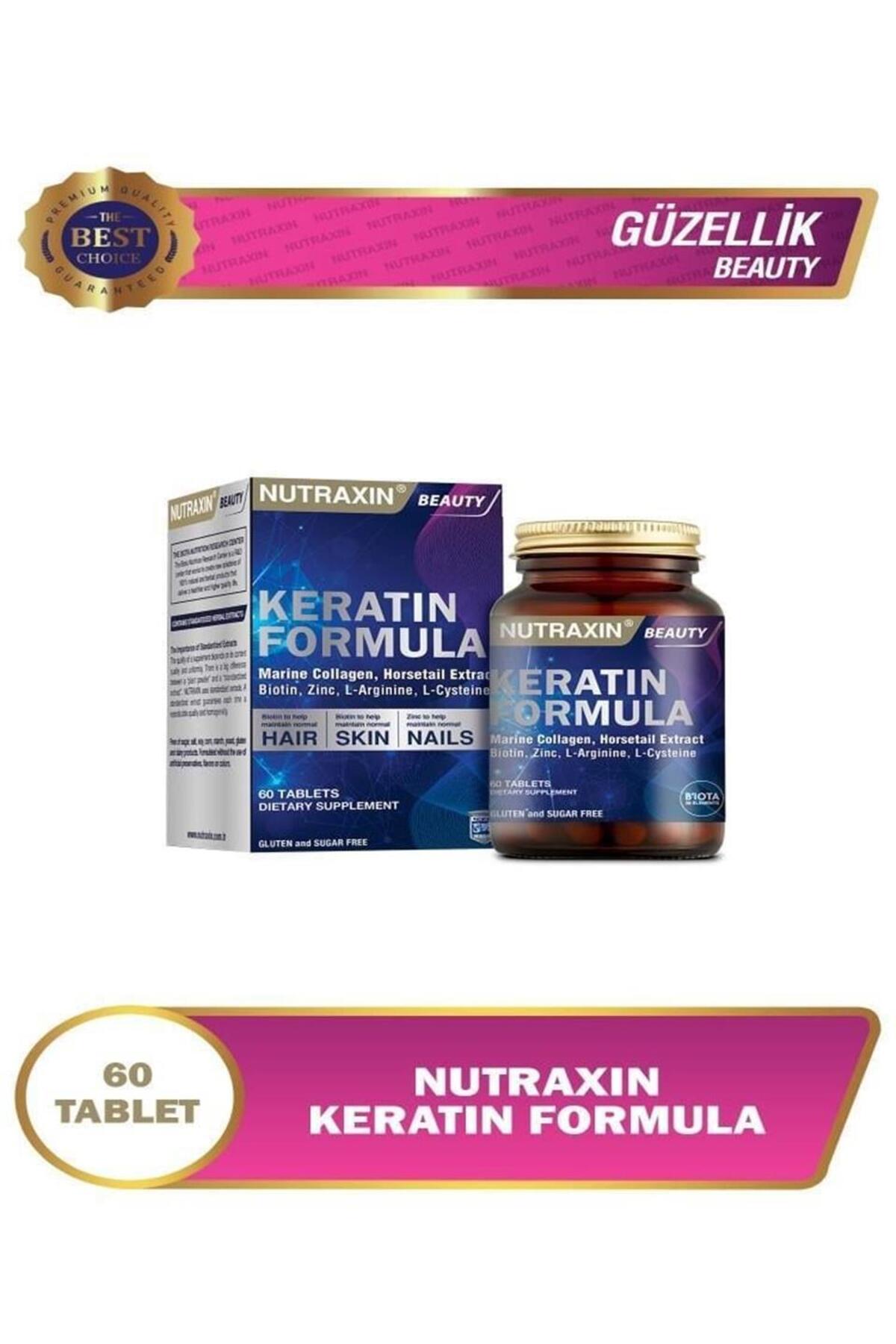 قرص کراتین فرمول 60 - ویتامین مراقبت از مو Nutraxin اورجینال - تصویر 1