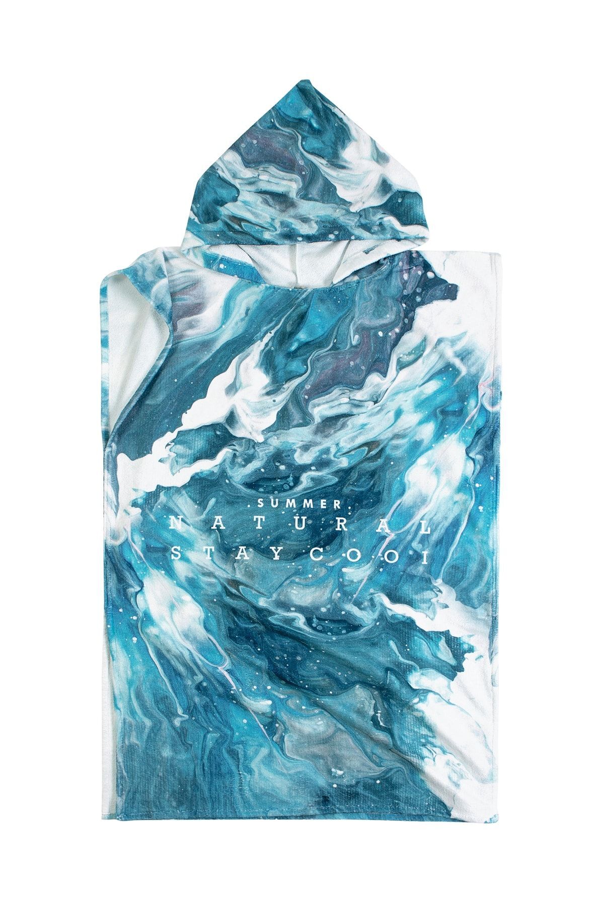 HAMUR Sörf Yazlık Panço Kapşonlu Plaj Havlusu Surf Cool