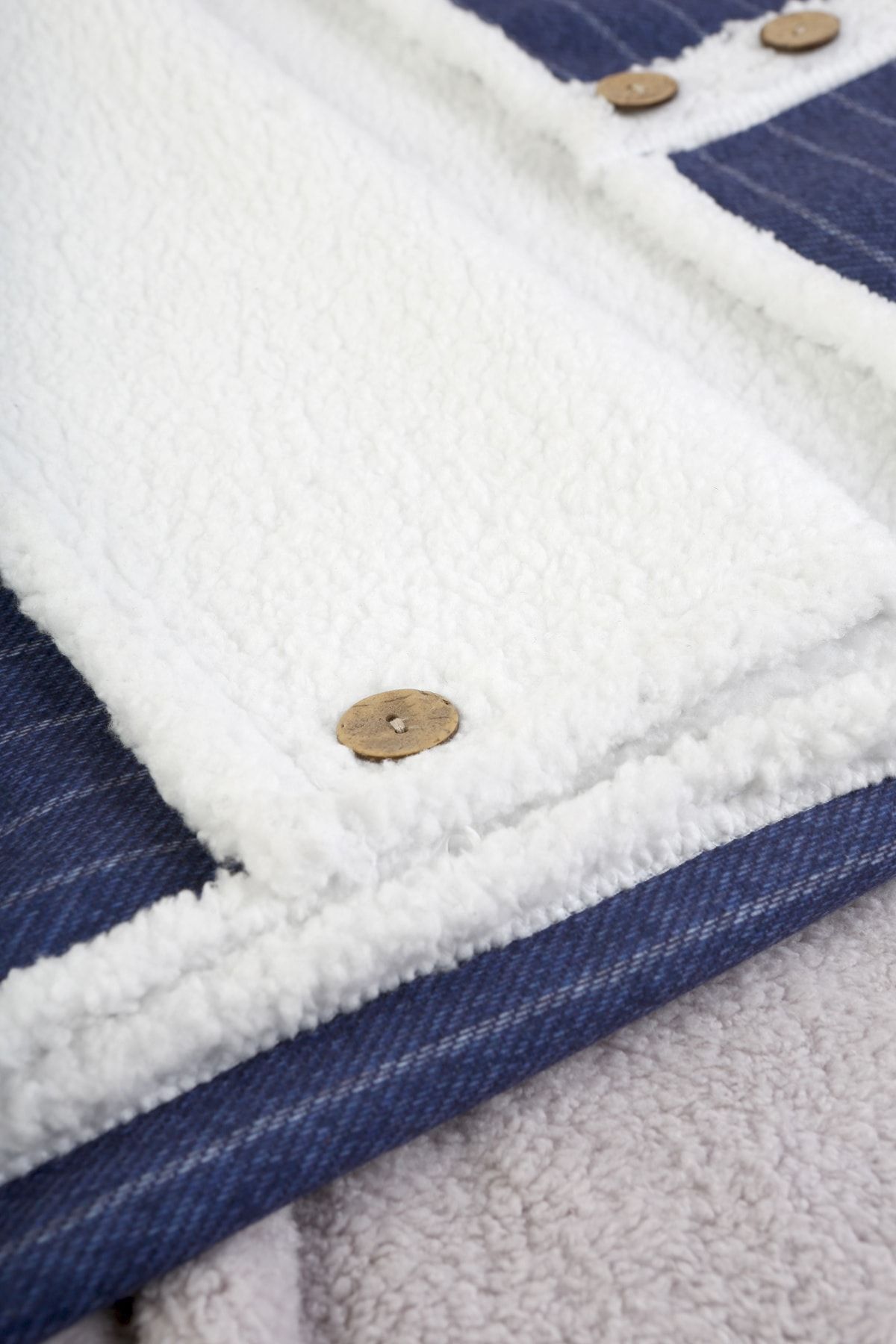 HAMUR Bebek Dış Kundak Battaniyesi Uyku Tulumu Bebek Arabası Puset Minderi Örtüsü Fluffy Battaniye Bb-505 fotoğrafı 4 (önizleme)