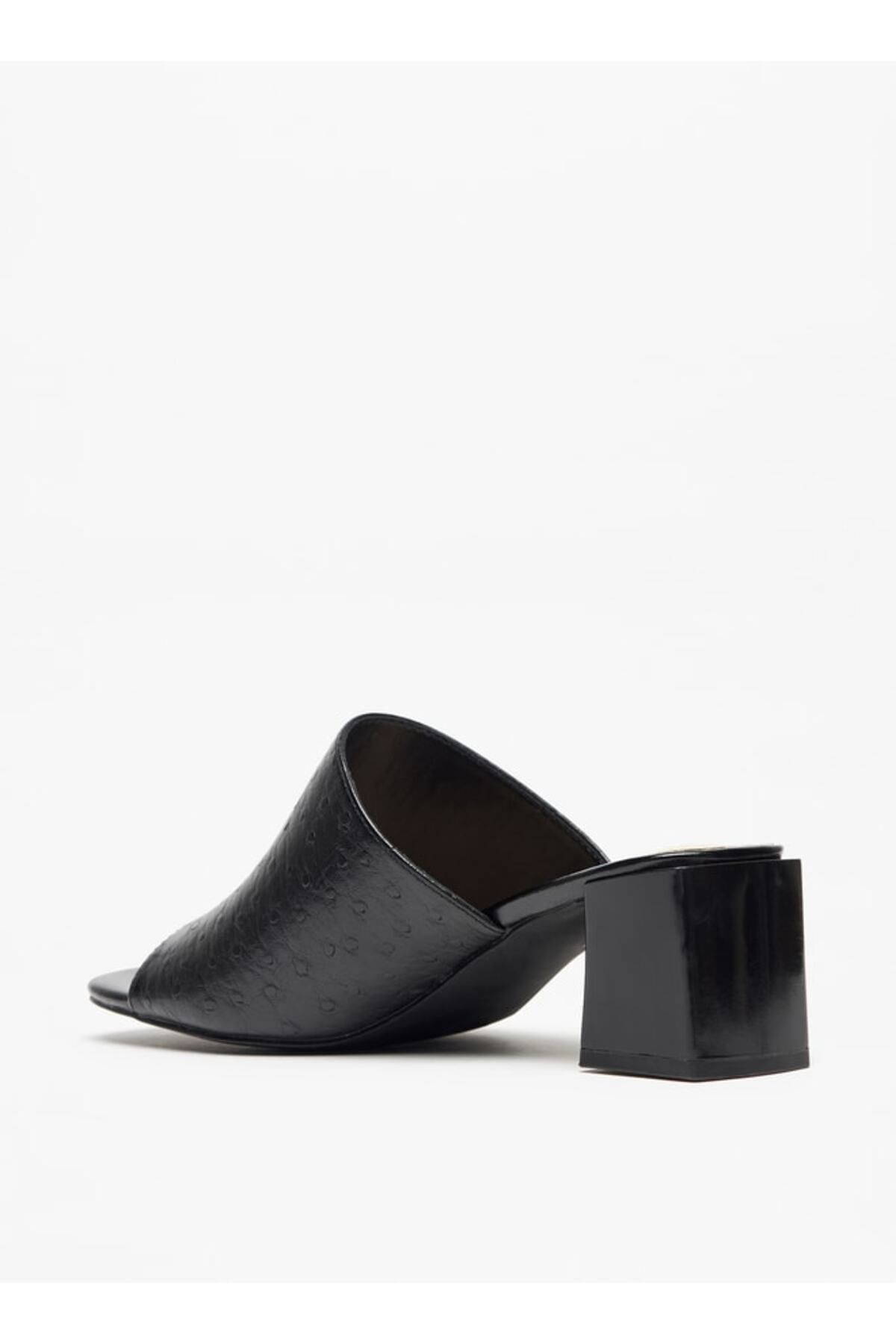 Flora Bella by Shoexpress-Textured Slip-On Sandals with Block Heels 2