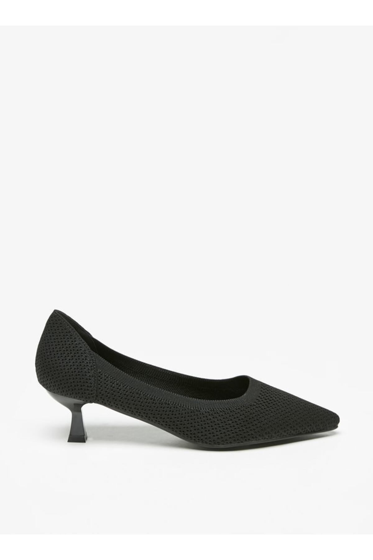 Flora Bella by Shoexpress-Textured Pointed Toe Pumps with Stiletto Heels 3