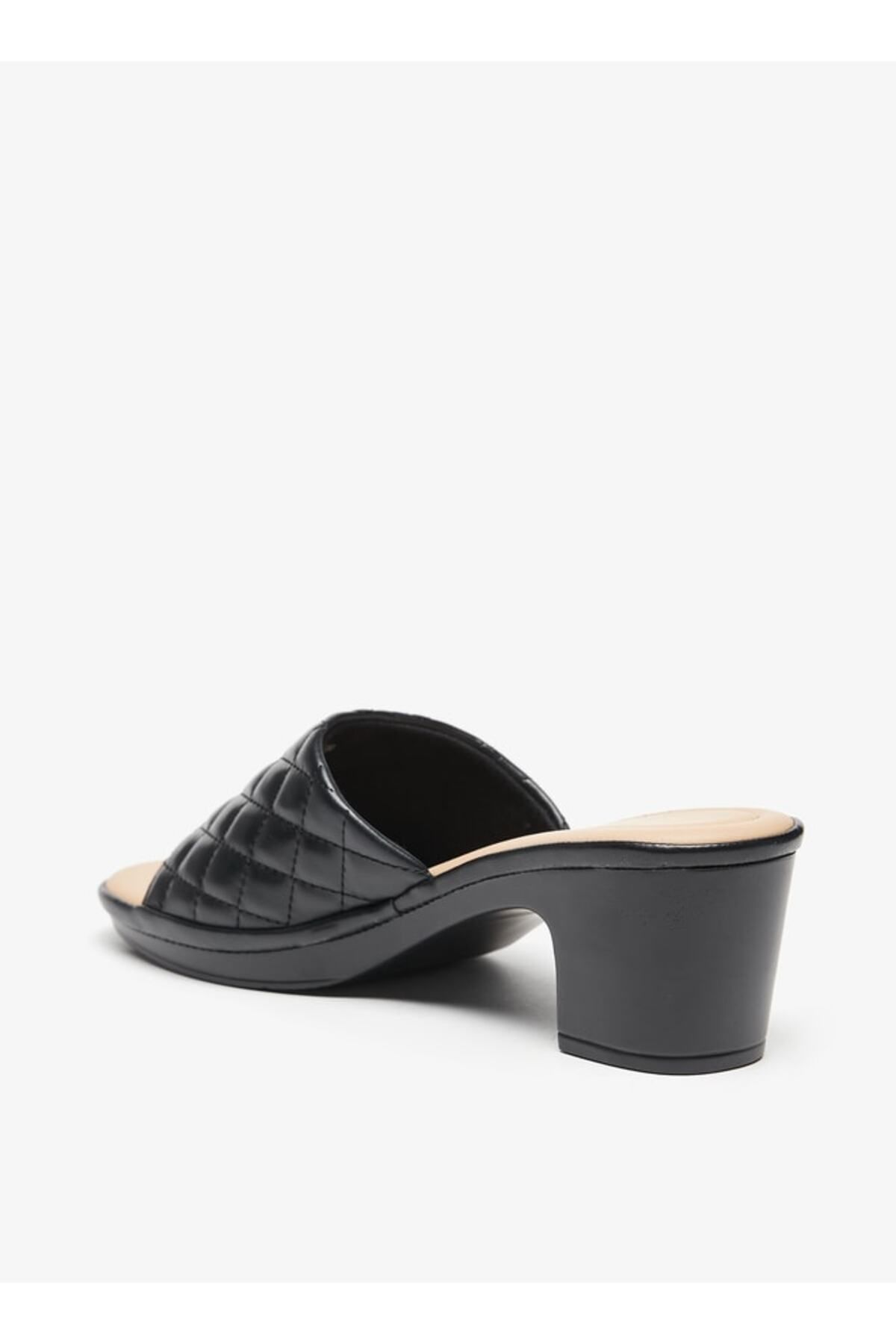 Flora Bella by Shoexpress-Quilted Block Heels Slip-On Sandals 2