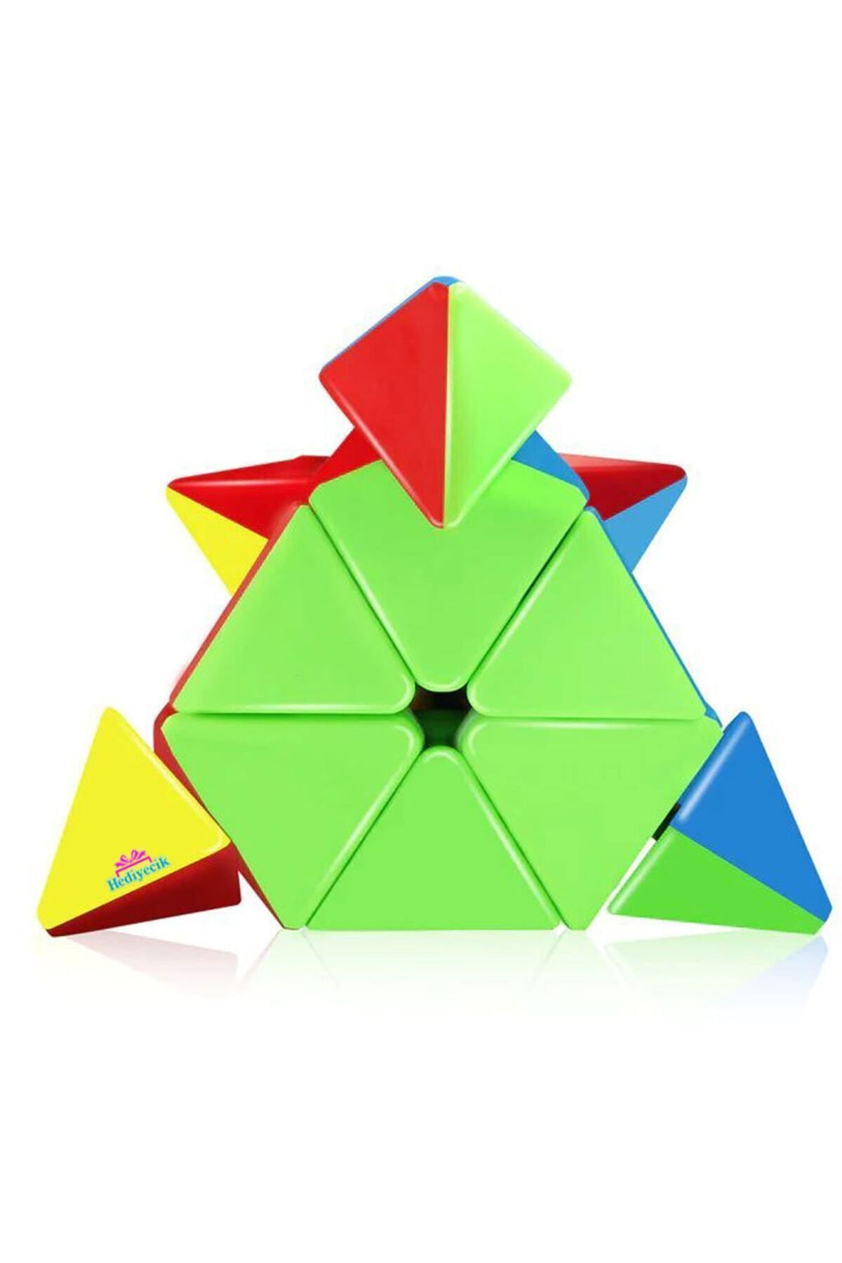 hediyecik-Qiyi Qiming S2 Pyraminx Intelligence Cube Rubik's Cube Non-Sticky 3