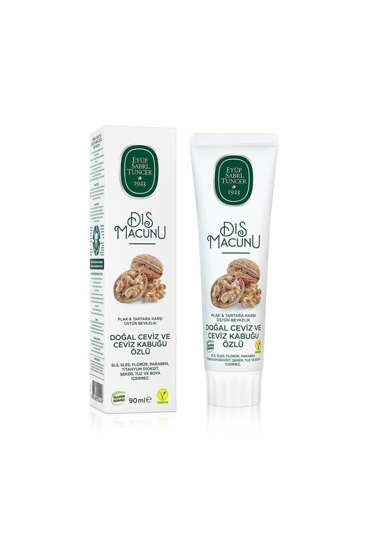 Eyüp Sabri Tuncer-90 ml 4 Pieces - Natural Walnut and Walnut Shell Extract Toothpaste 1