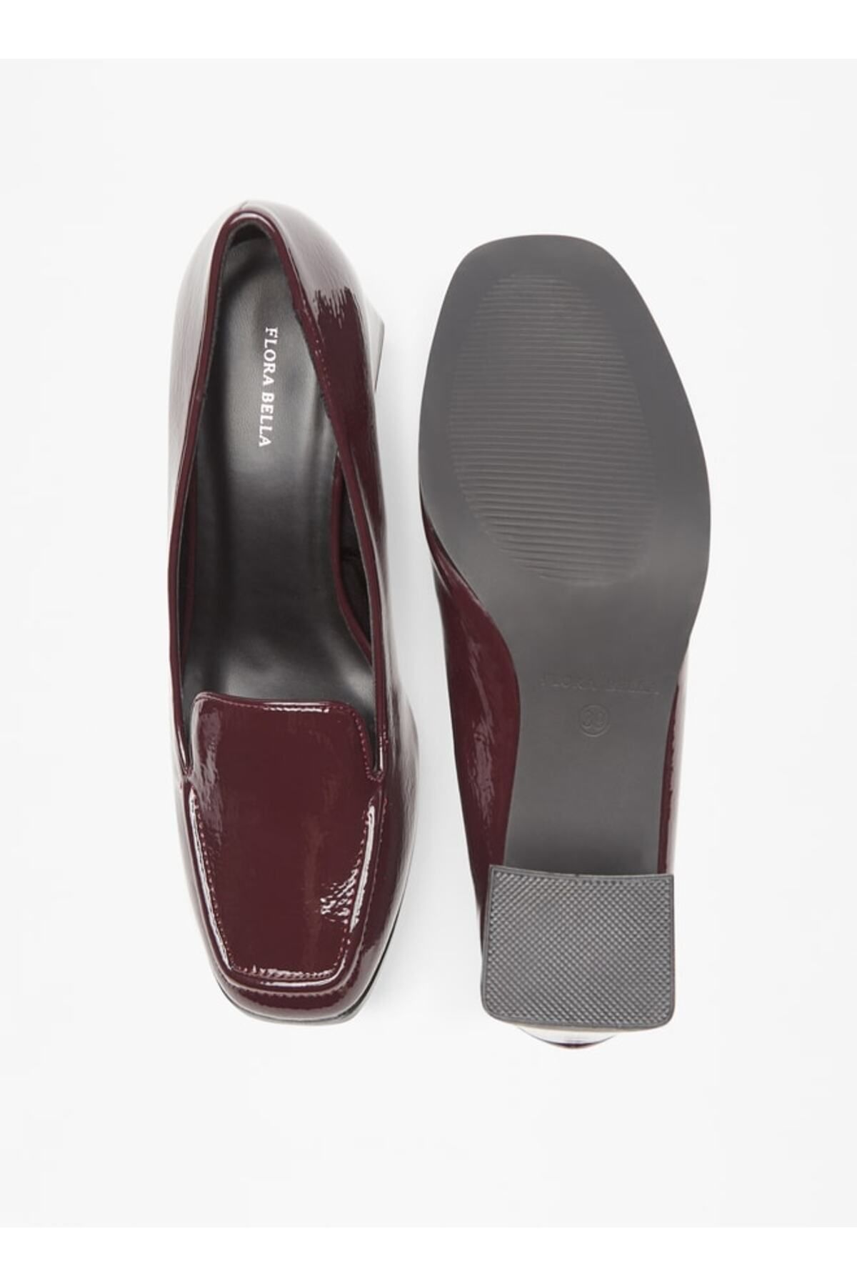 Flora Bella by Shoexpress-Solid Slip-On Shoes with Block Heels 4