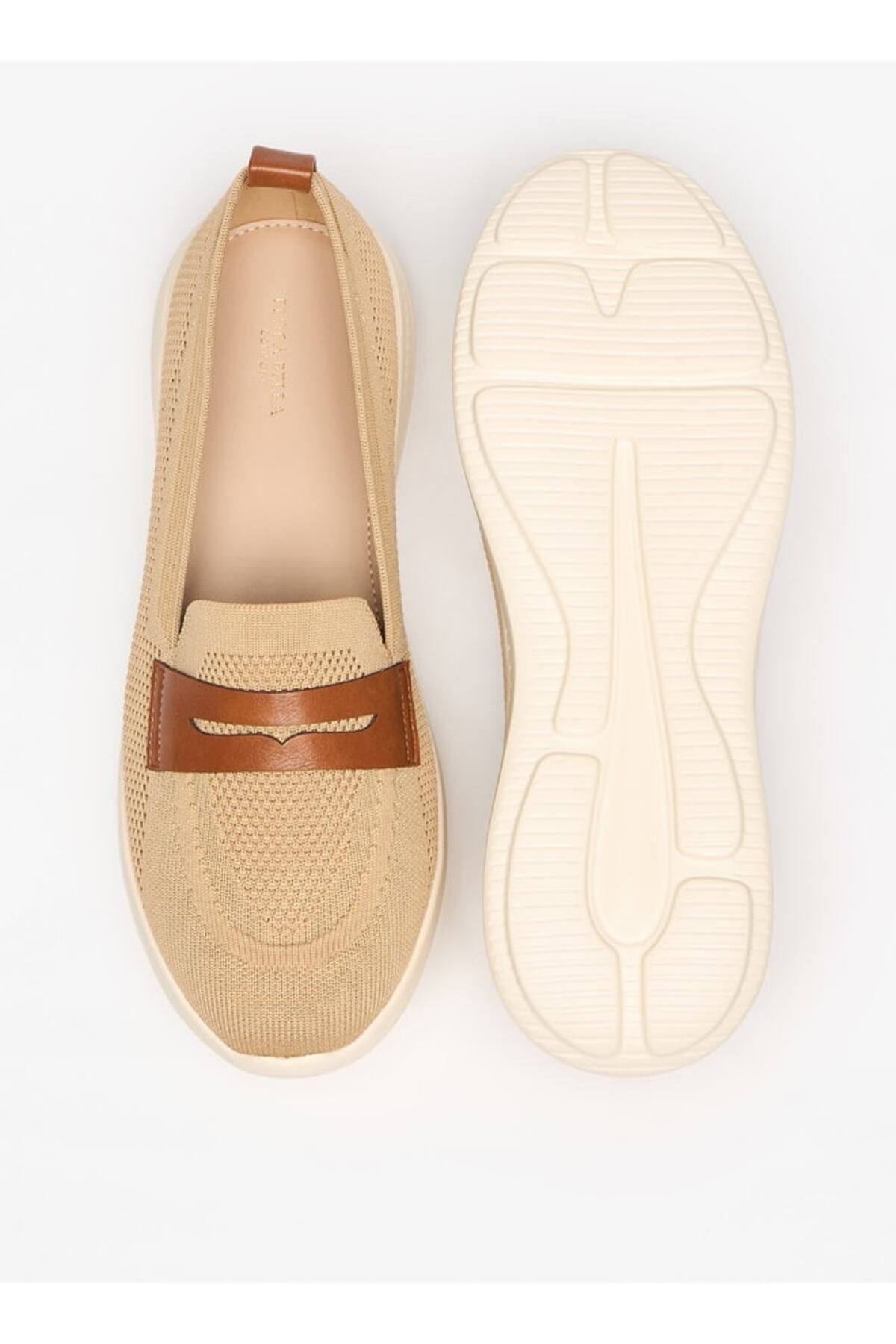 Flora Bella by Shoexpress-Mesh Textured Slip-On Shoes with Pull Tabs 4