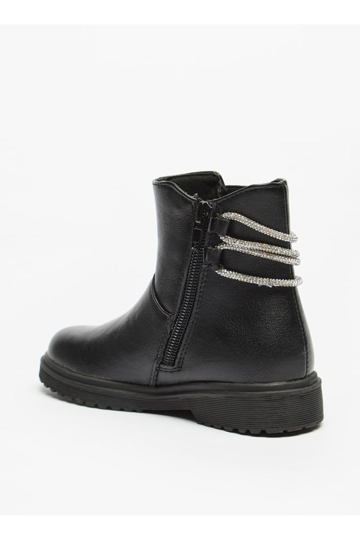Juniors-String Accent High Cut Boots with Zip Closure 2