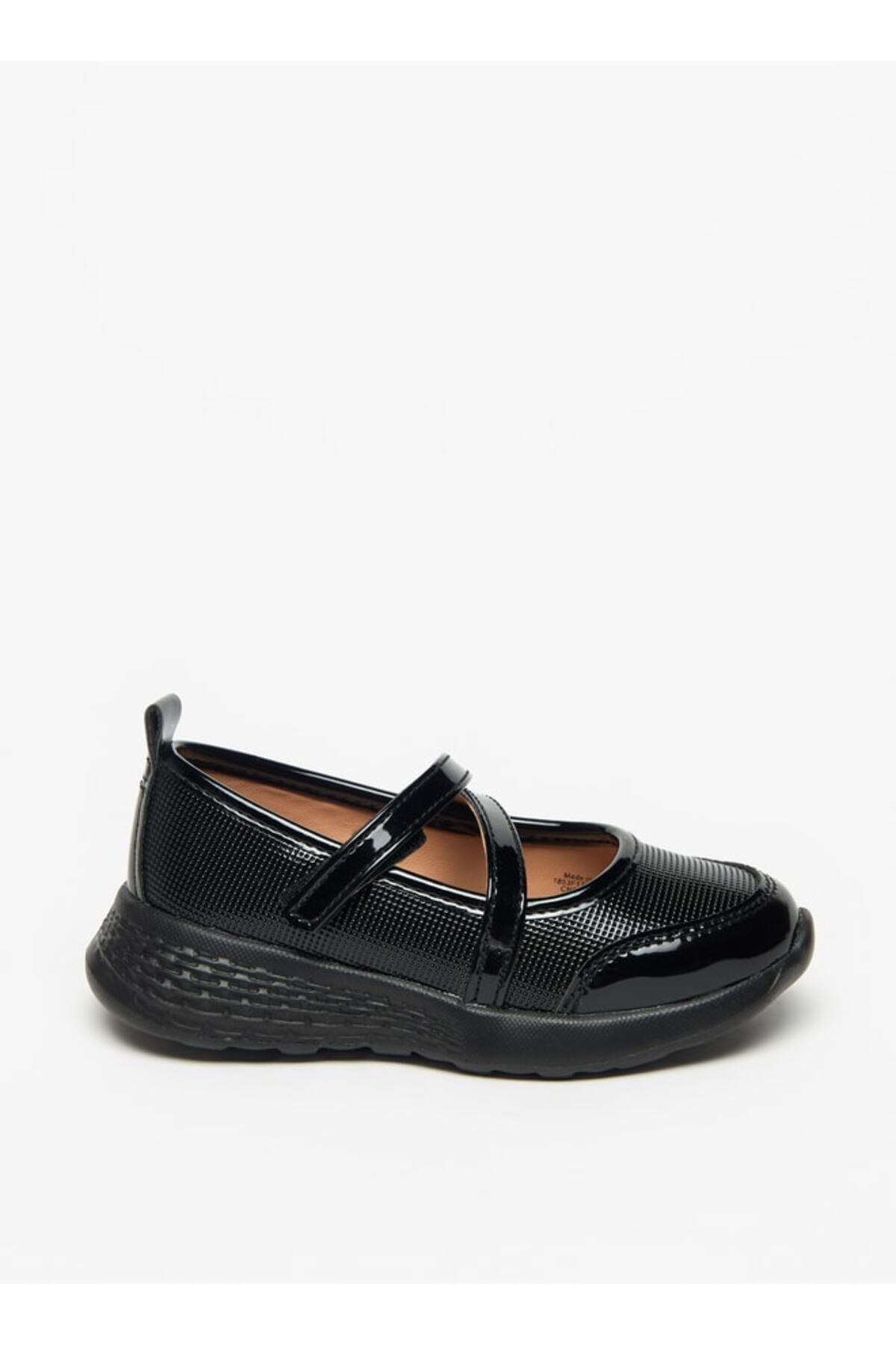 Juniors-Solid Mary Jane School Shoes with Hook and Loop Closure 3