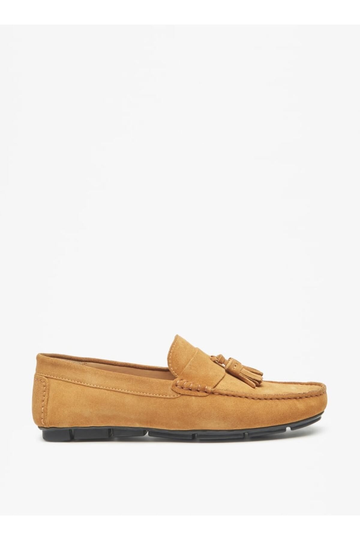 LBL by Shoexpress-Solid Slip-On Moccasins with Tassel Detail 3