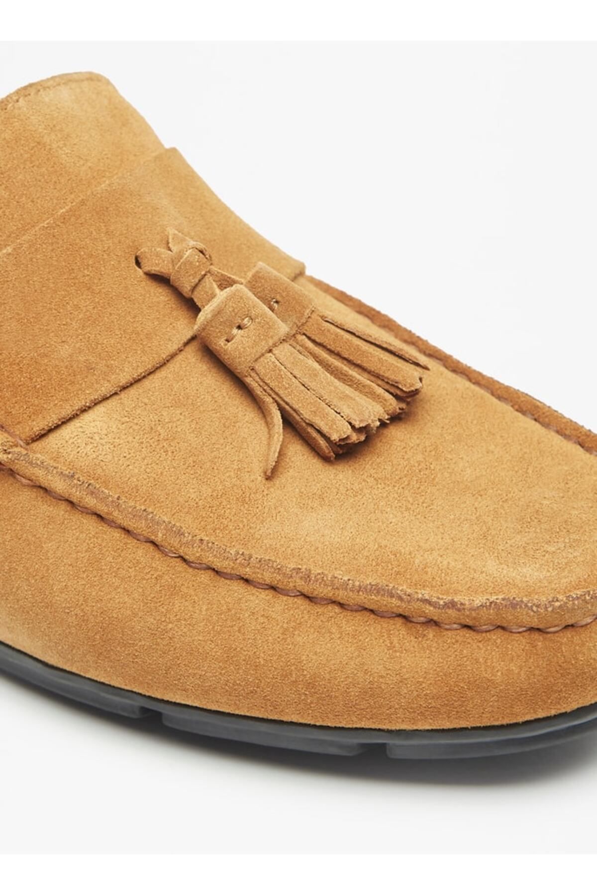LBL by Shoexpress-Solid Slip-On Moccasins with Tassel Detail 5