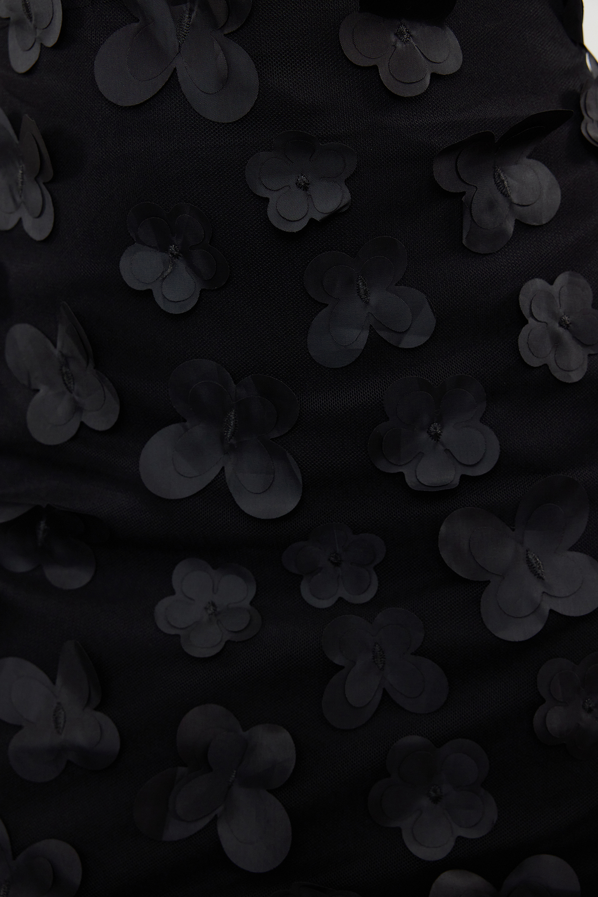 Trendyolmilla  Siyah 3 Boyutlu Çiçekli Dokuma Etek TPRSS24ET00016 - Görsel 6