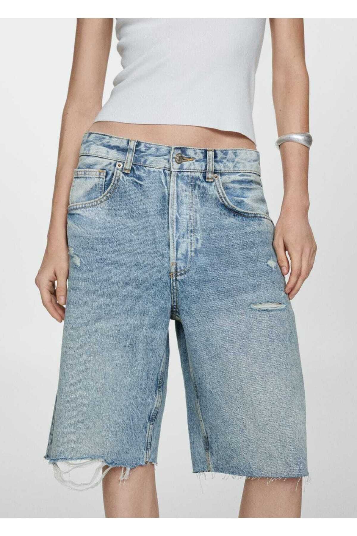 Mango shorts jeans best sale