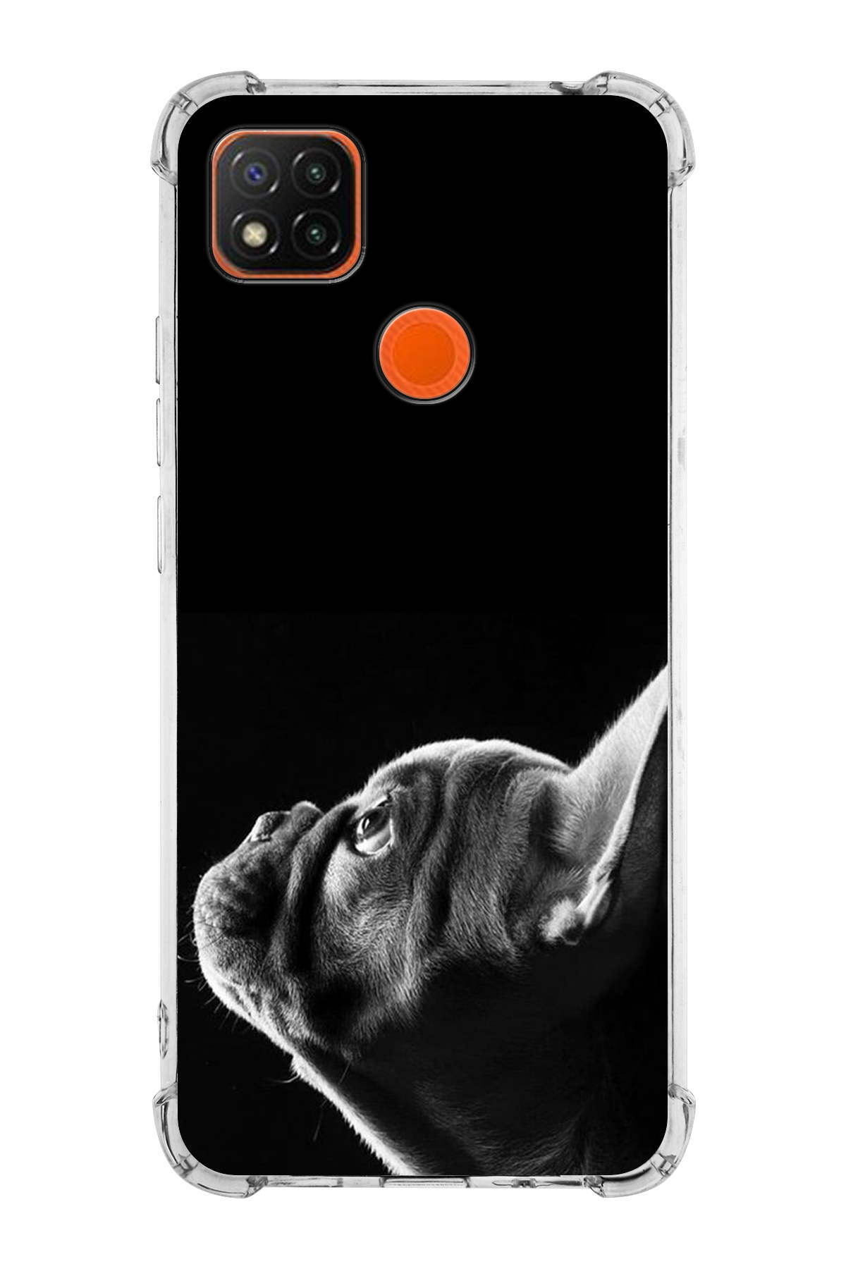 Xiaomi Redmi 9c Uyumlu Köpek 1 Baskılı Şeffaf Köşe Korumalı Antişok Kılıf