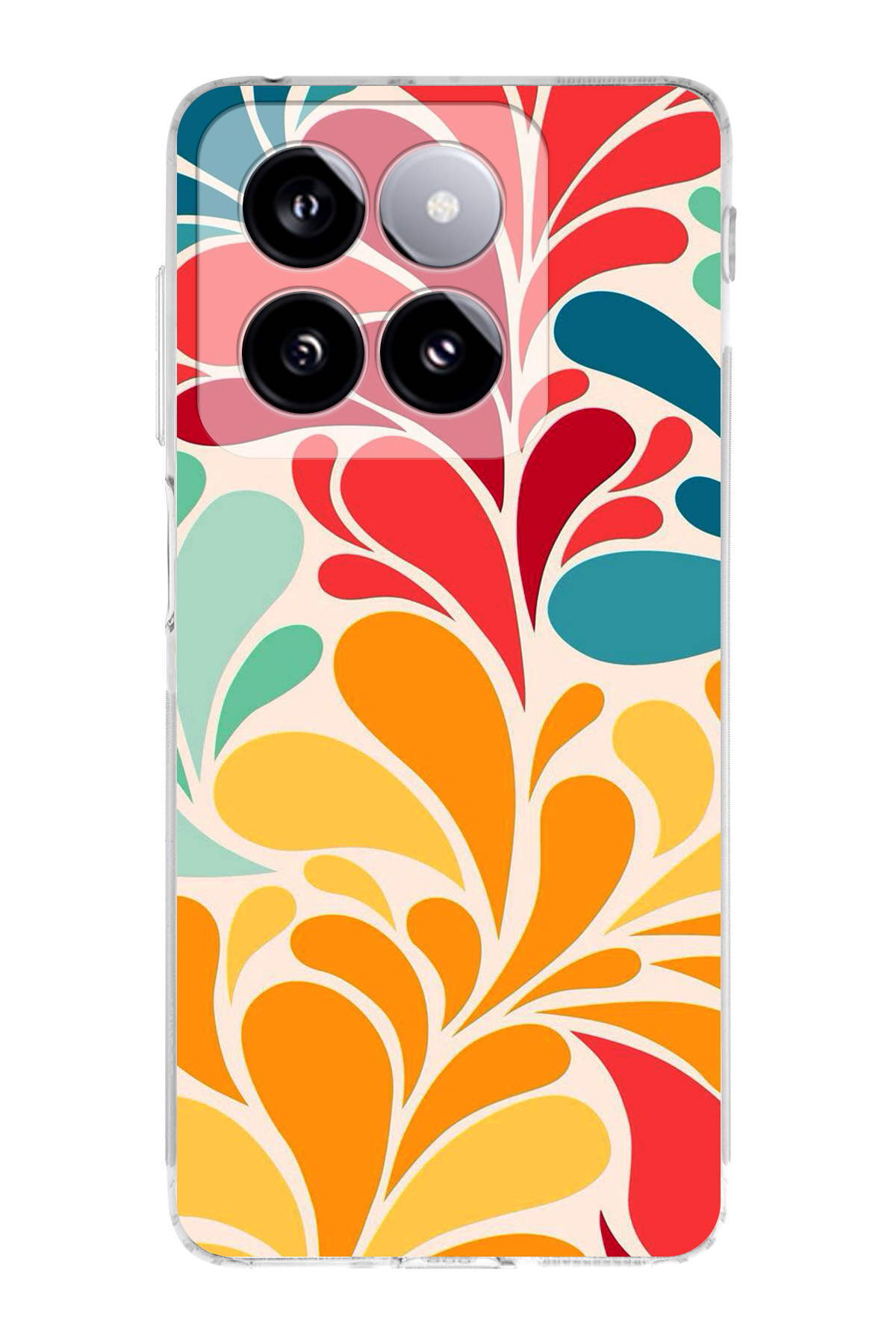 Xiaomi Mi 13 ile Uyumlu Retro Color 5 Kamera Korumalı Şeffaf Kılıf