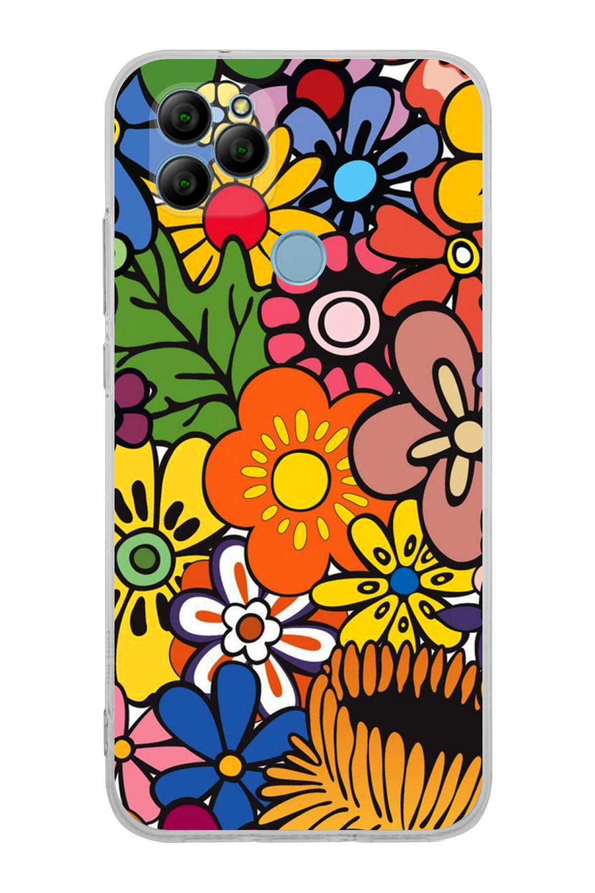 General Mobile GM 21 ile Uyumlu Retro Color 2 Kamera Korumalı Şeffaf Kılıf