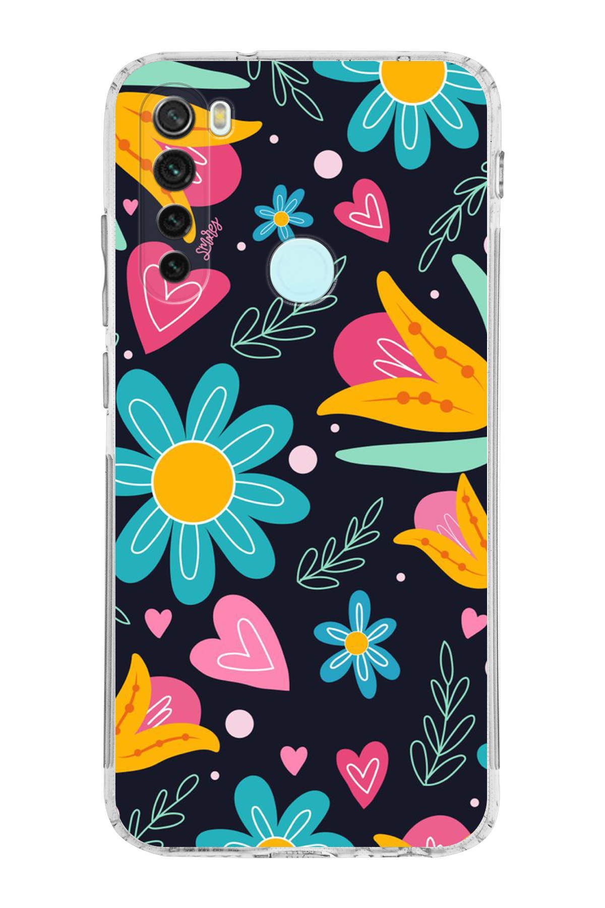 Xiaomi Redmi Note 8 ile Uyumlu Retro Color 1 Kamera Korumalı Şeffaf Kılıf