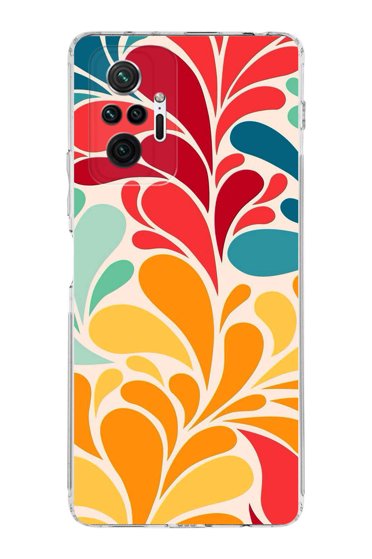Xiaomi Redmi Note 10 Pro ile Uyumlu Retro Color 5 Kamera Korumalı Şeffaf Kılıf