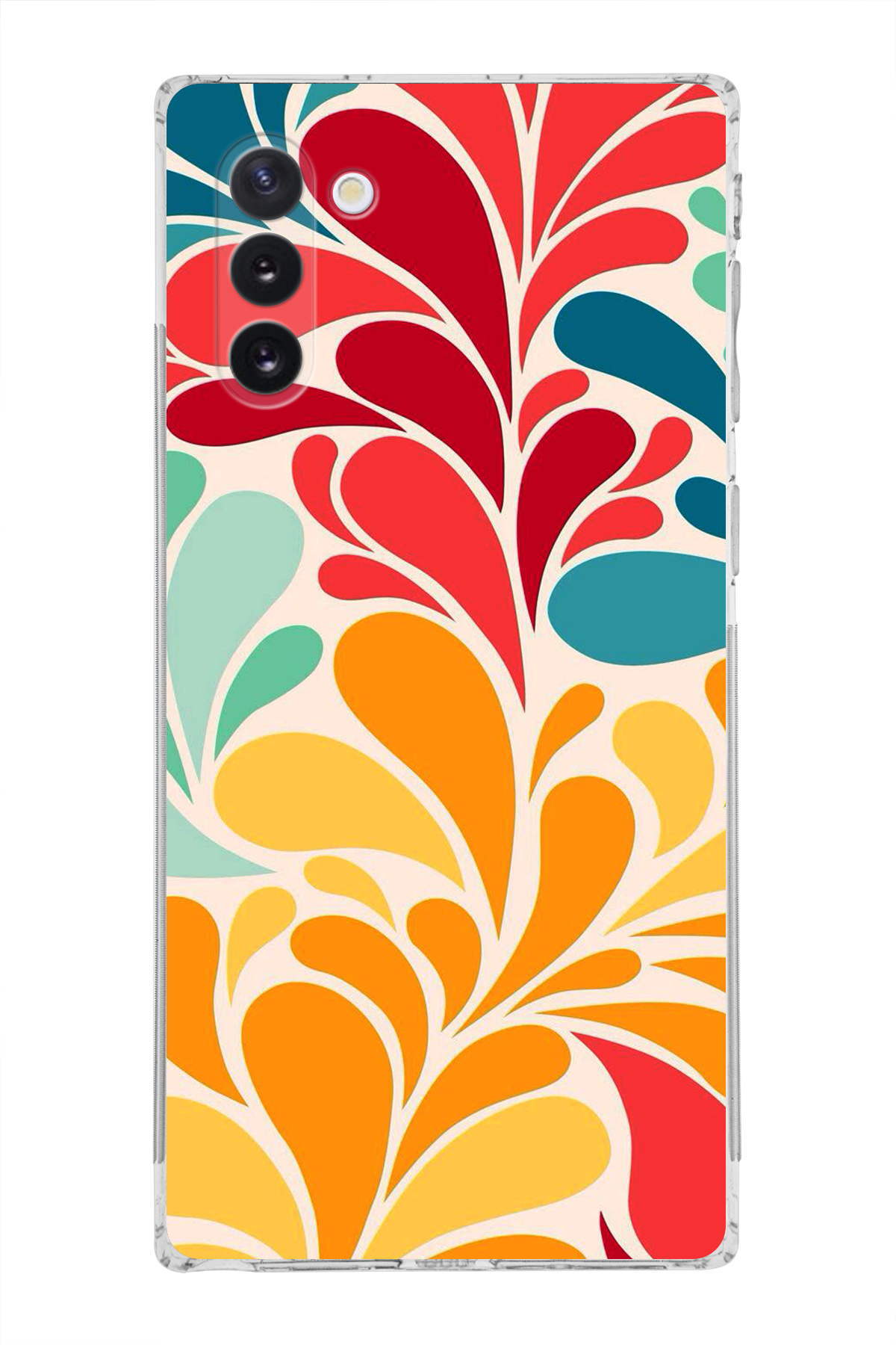 Samsung Galaxy Note 10 ile Uyumlu Retro Color 5 Kamera Korumalı Şeffaf Kılıf