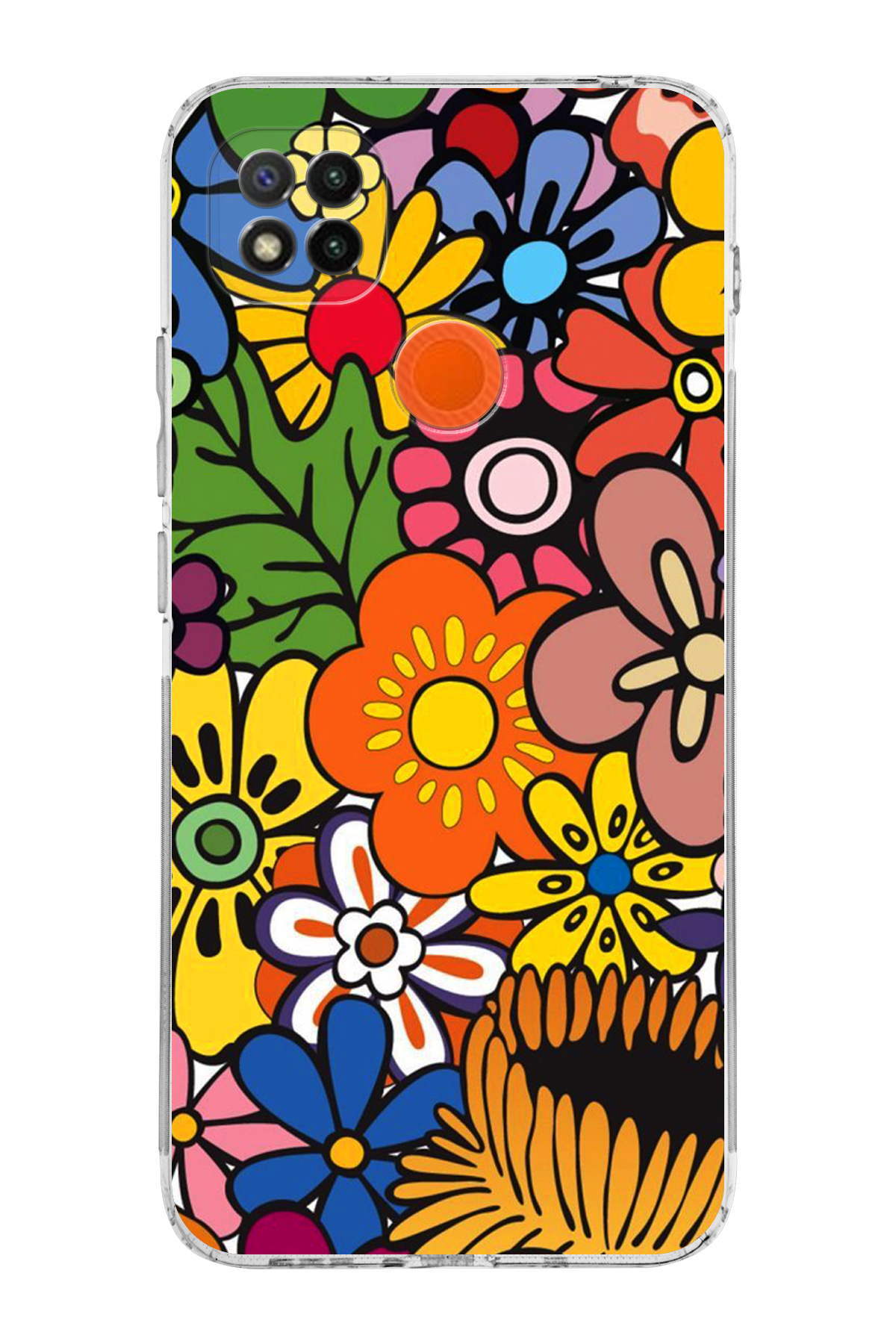 Xiaomi Redmi 10 2022 ile Uyumlu Retro Color 2 Kamera Korumalı Şeffaf Kılıf