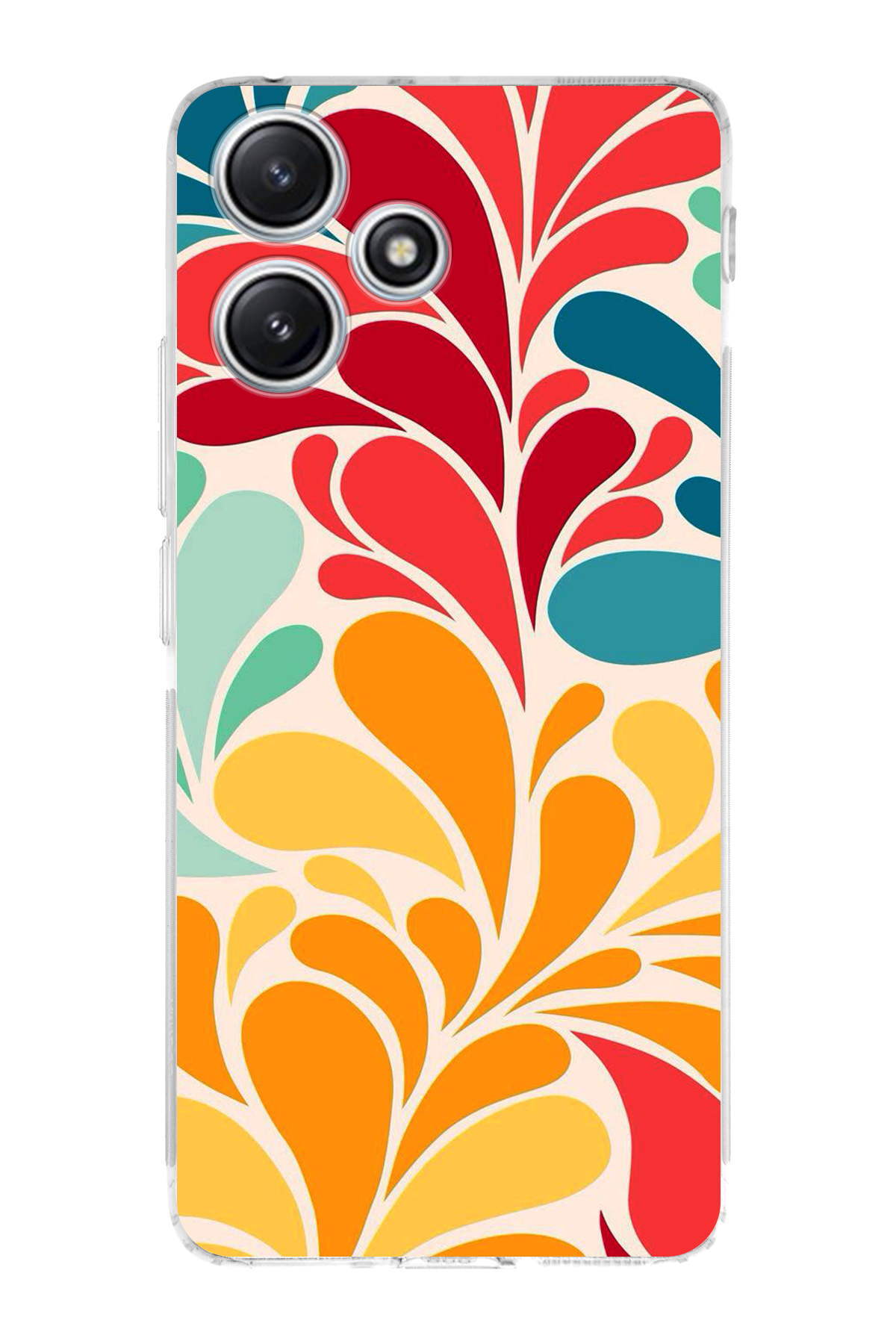 Xiaomi Redmi 12 ile Uyumlu Retro Color 5 Kamera Korumalı Şeffaf Kılıf